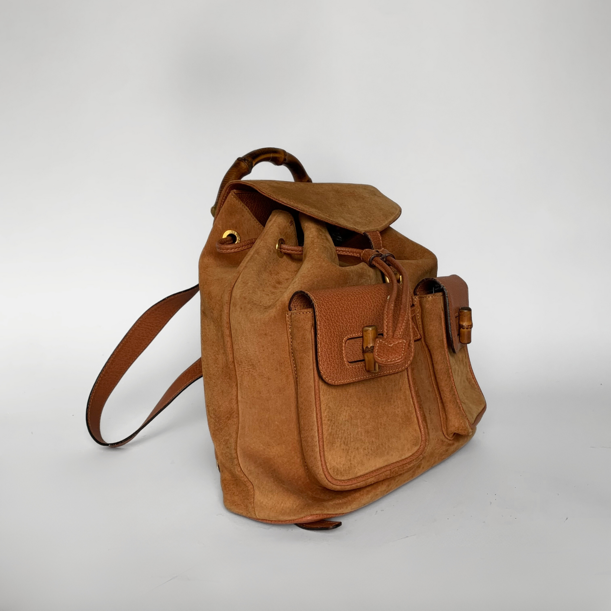 Gucci Gucci Bamboo Backpack Su&egrave;de - Backpacks - Etoile Luxury Vintage