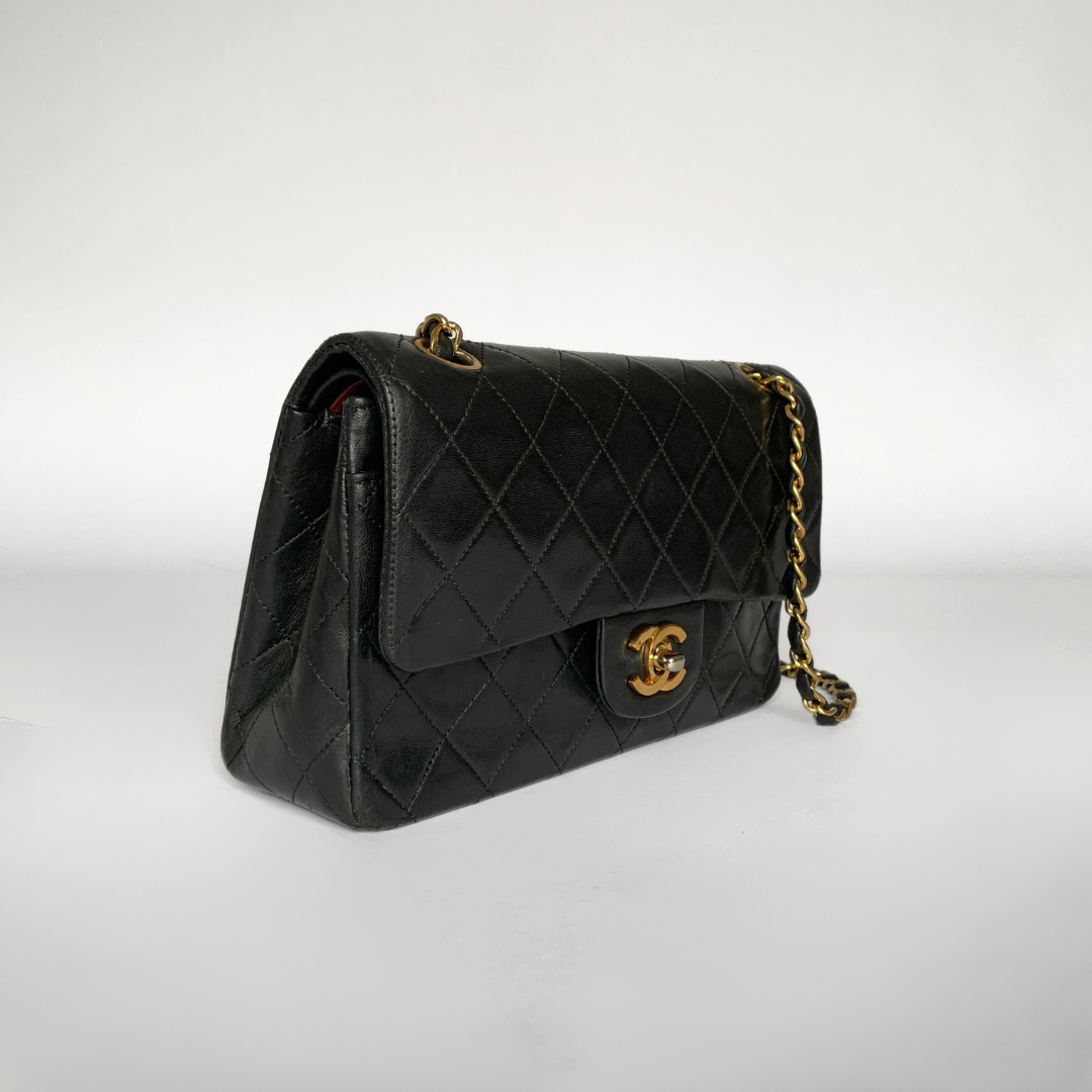 Chanel Chanel Classic Double Flap Bag Small Lambskin Leather - Handbags - Etoile Luxury Vintage