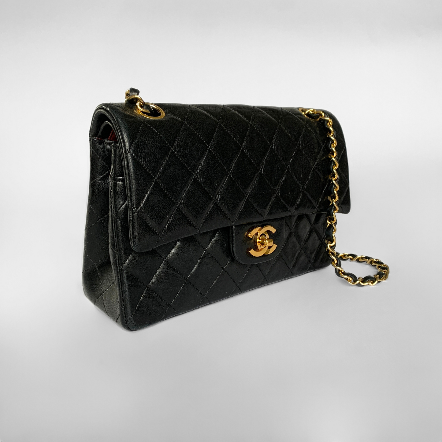 Chanel Chanel Classic Double Flap Bag Small Lambskin Leather - Shoulder bags - Etoile Luxury Vintage