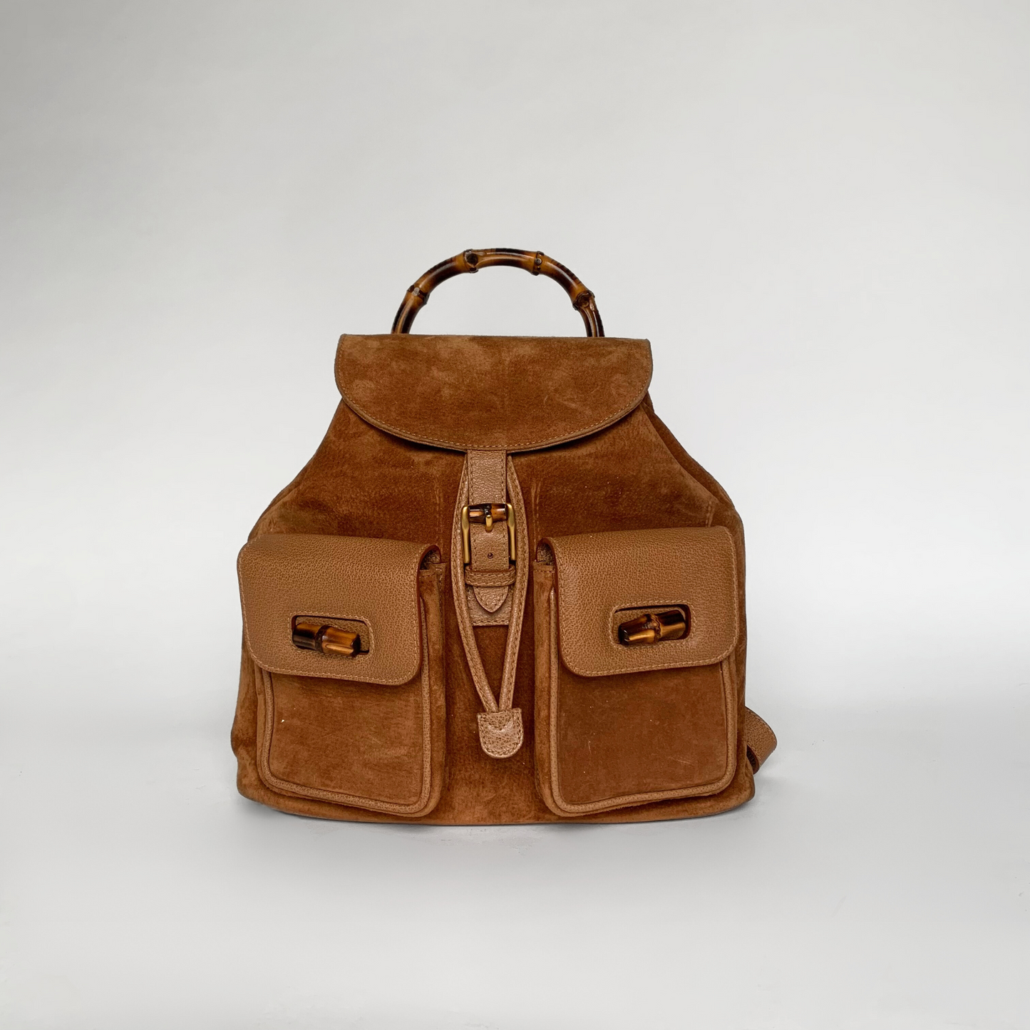 Gucci Gucci Bamboo Su&egrave;de Backpack - Backpacks - Etoile Luxury Vintage