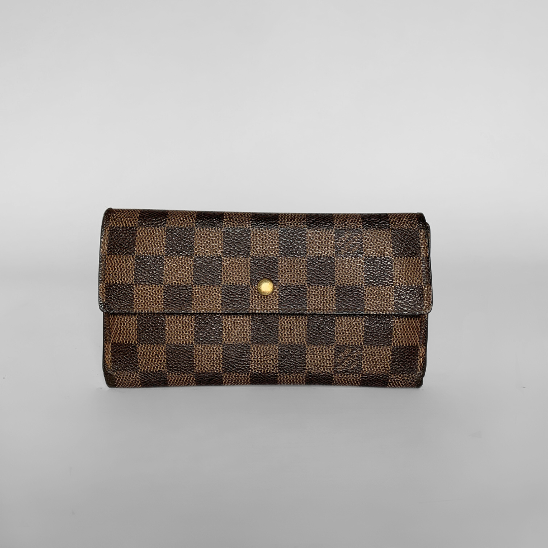 Louis Vuitton Wallet International Damier Ebene Canvas