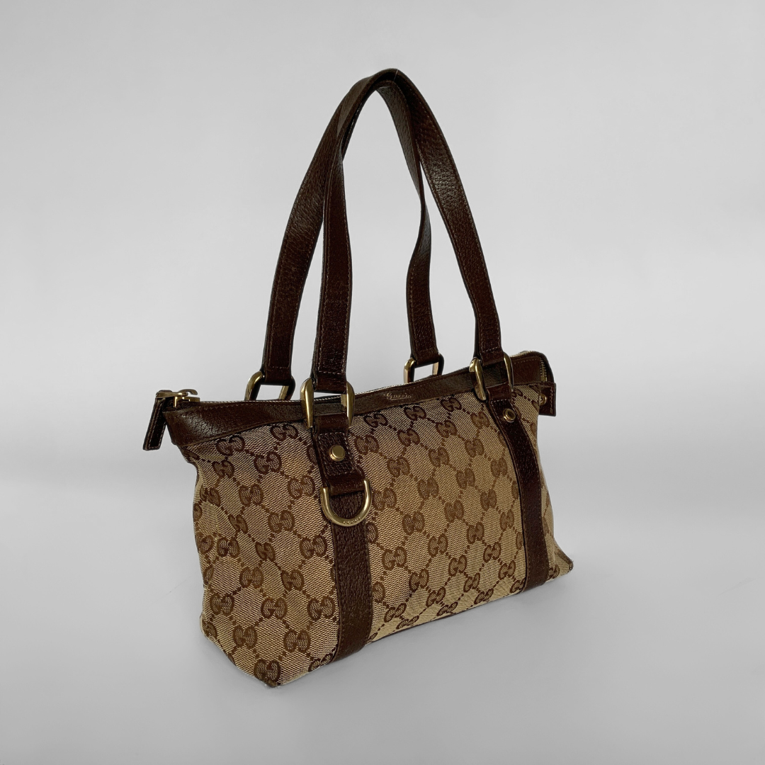 Gucci Abbey Tote Bag Small Monogram Canvas