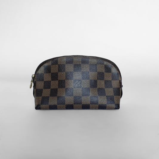 Louis Vuitton Cosmetic Pouch Damier Ebene Canvas