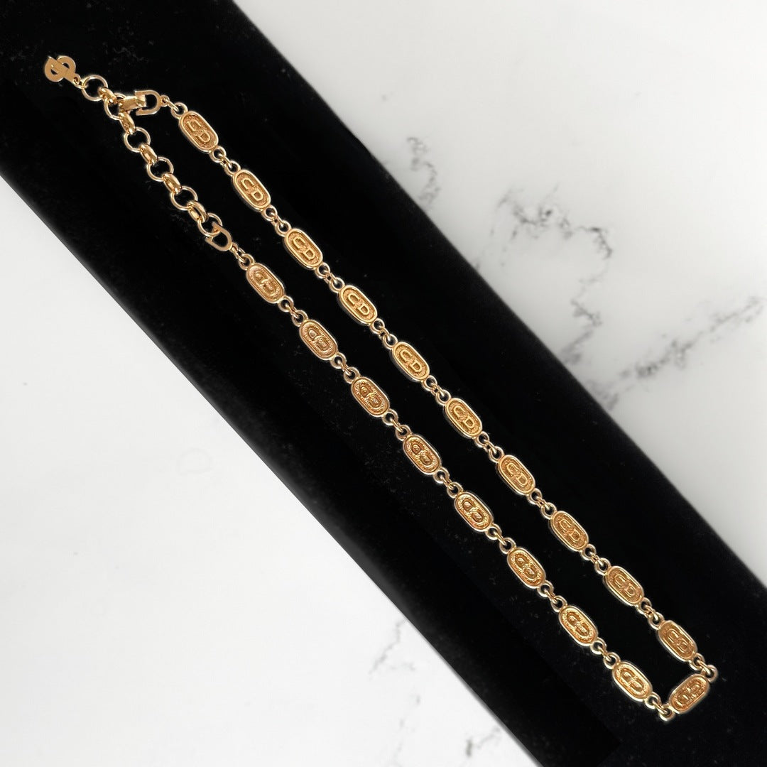 Dior Dior Necklace Gold Colored Metal - Necklaces - Etoile Luxury Vintage