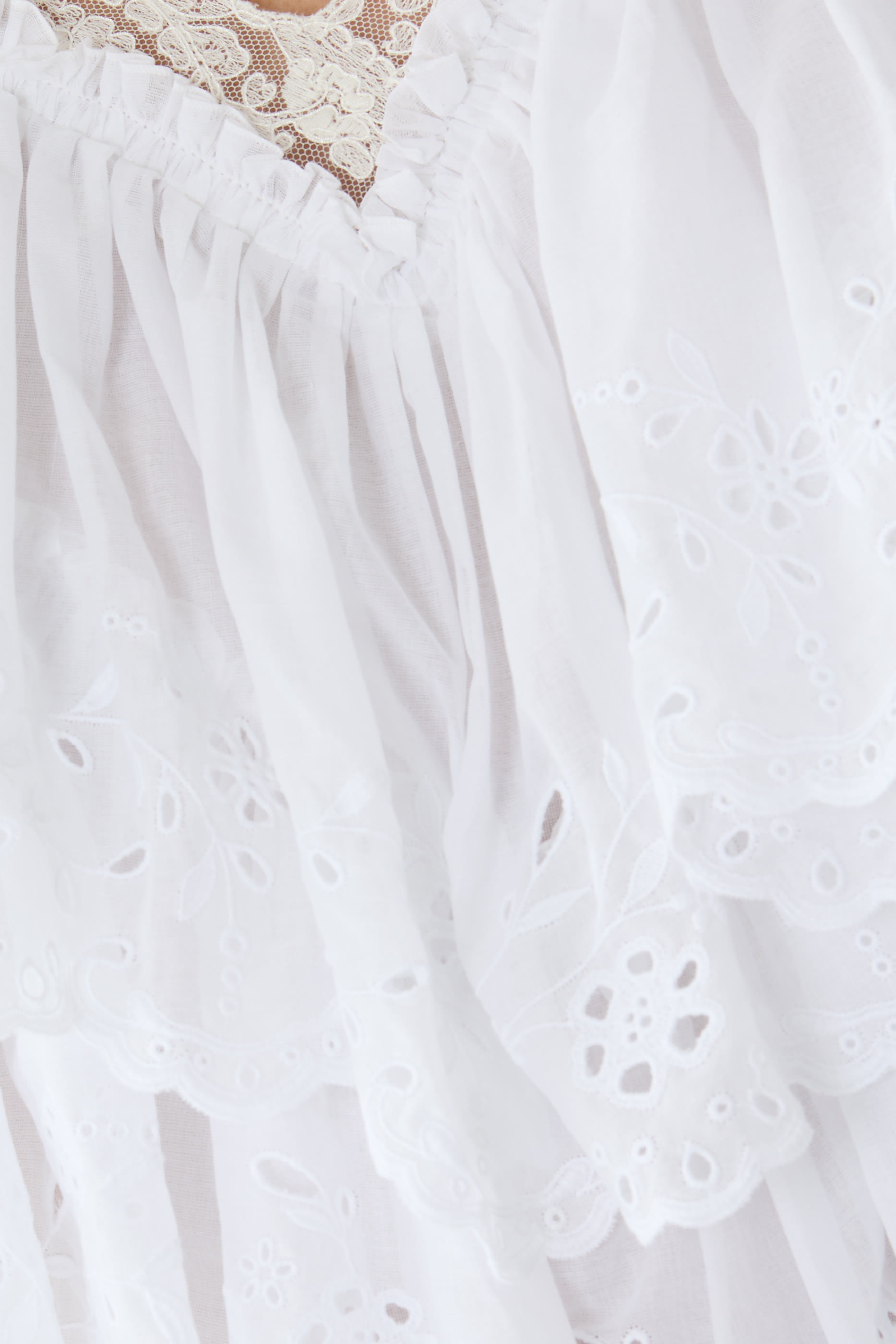 Cropped V-Neck Ruffle Top 