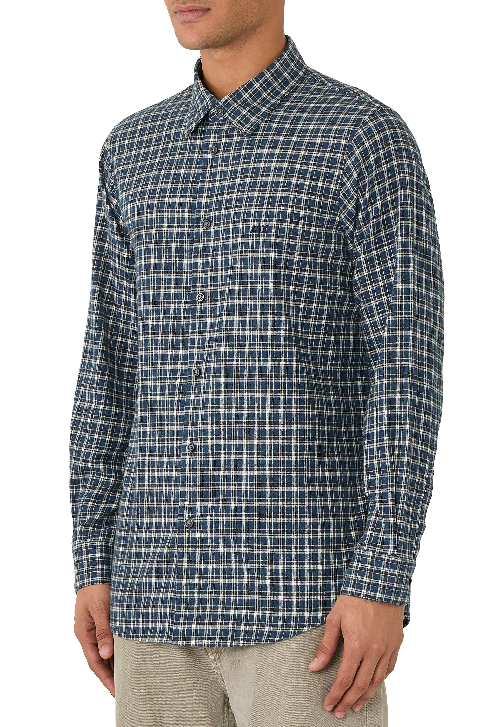 AX Logo Checked Shirt