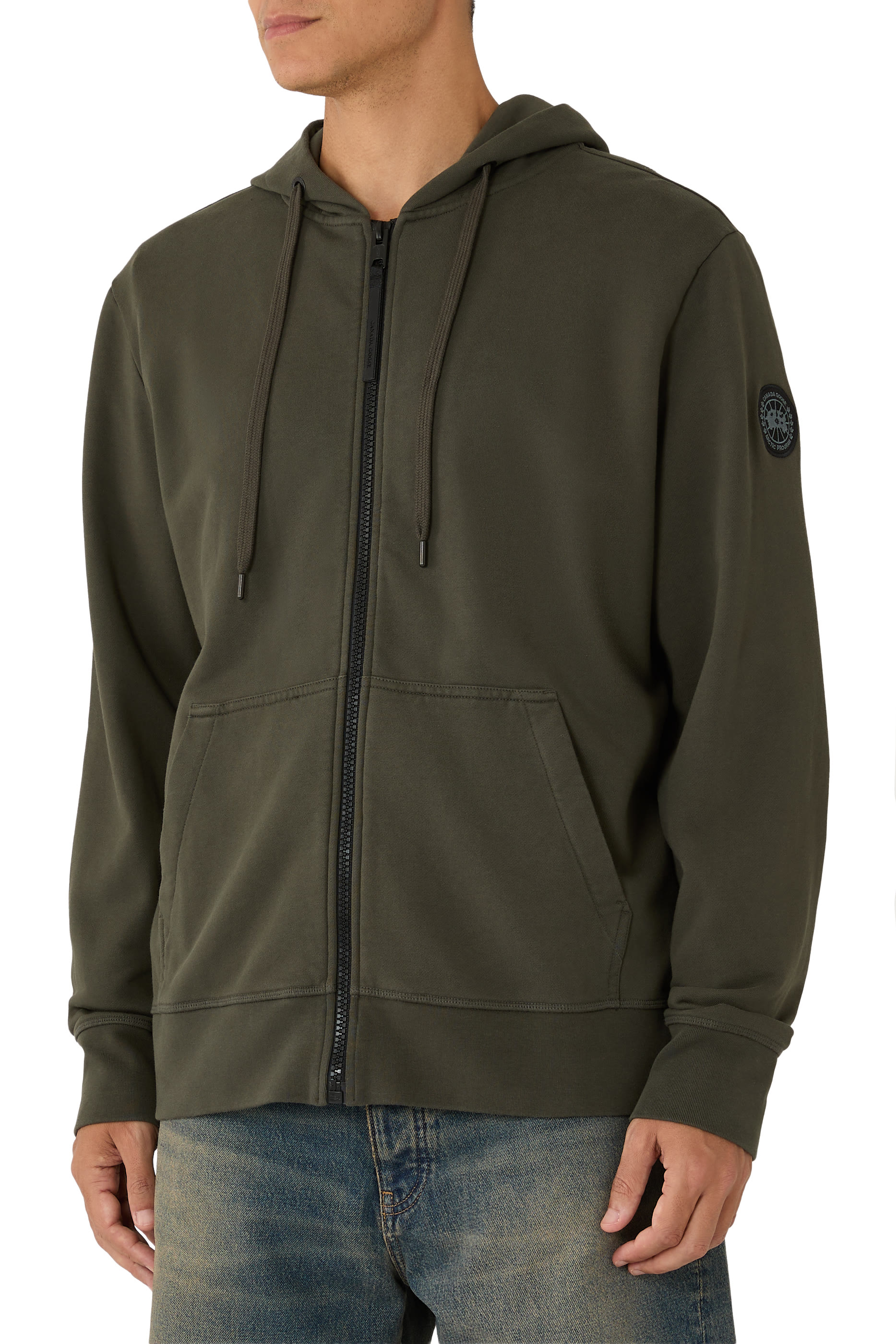 Huron Logo Patch Zip-Up Hoodie