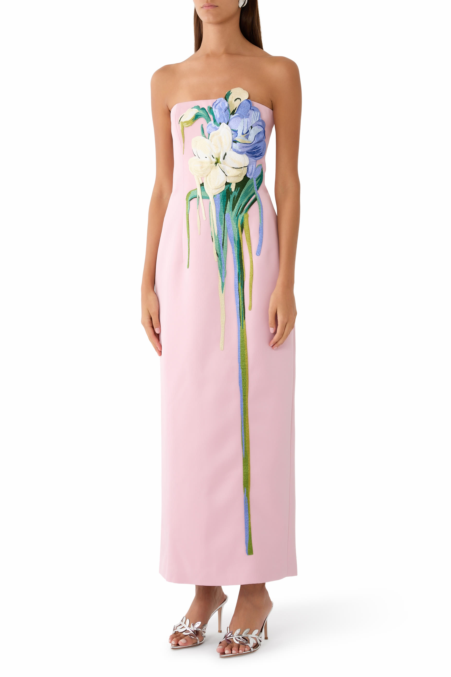 Rayna Embroidered Bustier Maxi Dress
