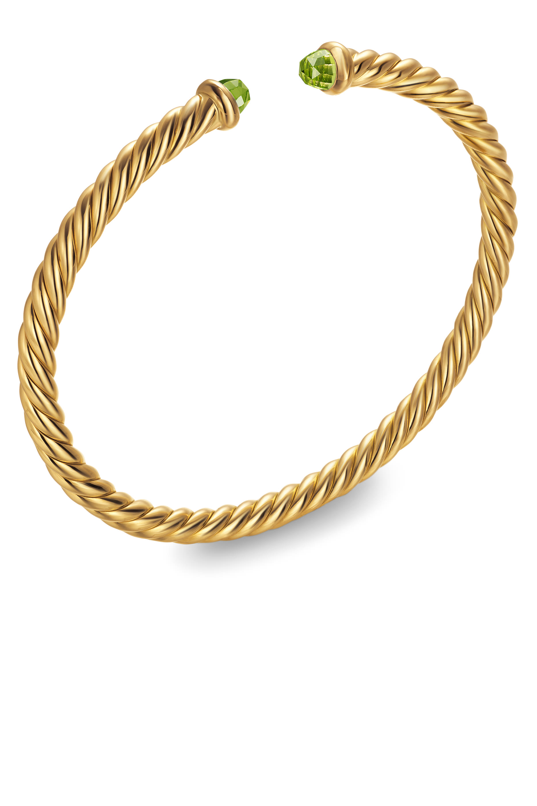 Cablespira&reg; Flex Bracelet, 18K Yellow Gold  Peridot