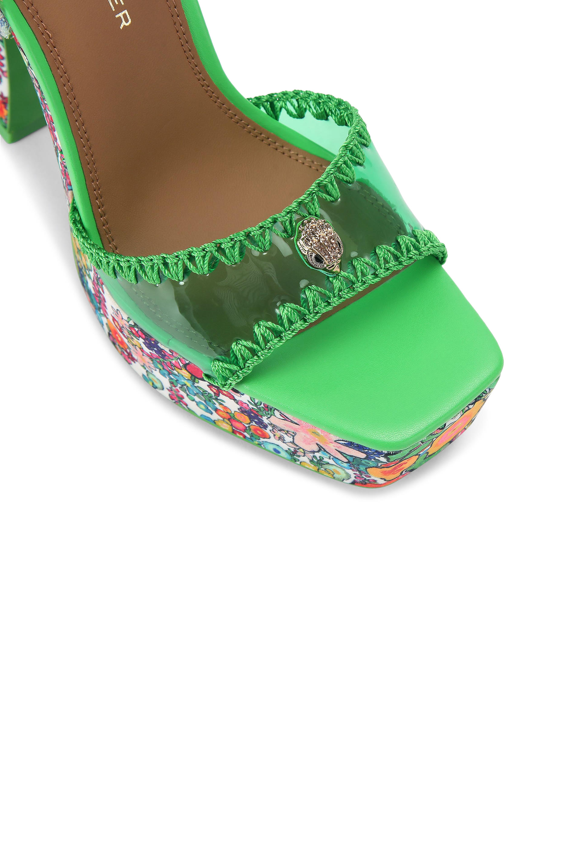 Vinyl-Tie Platform Sandals