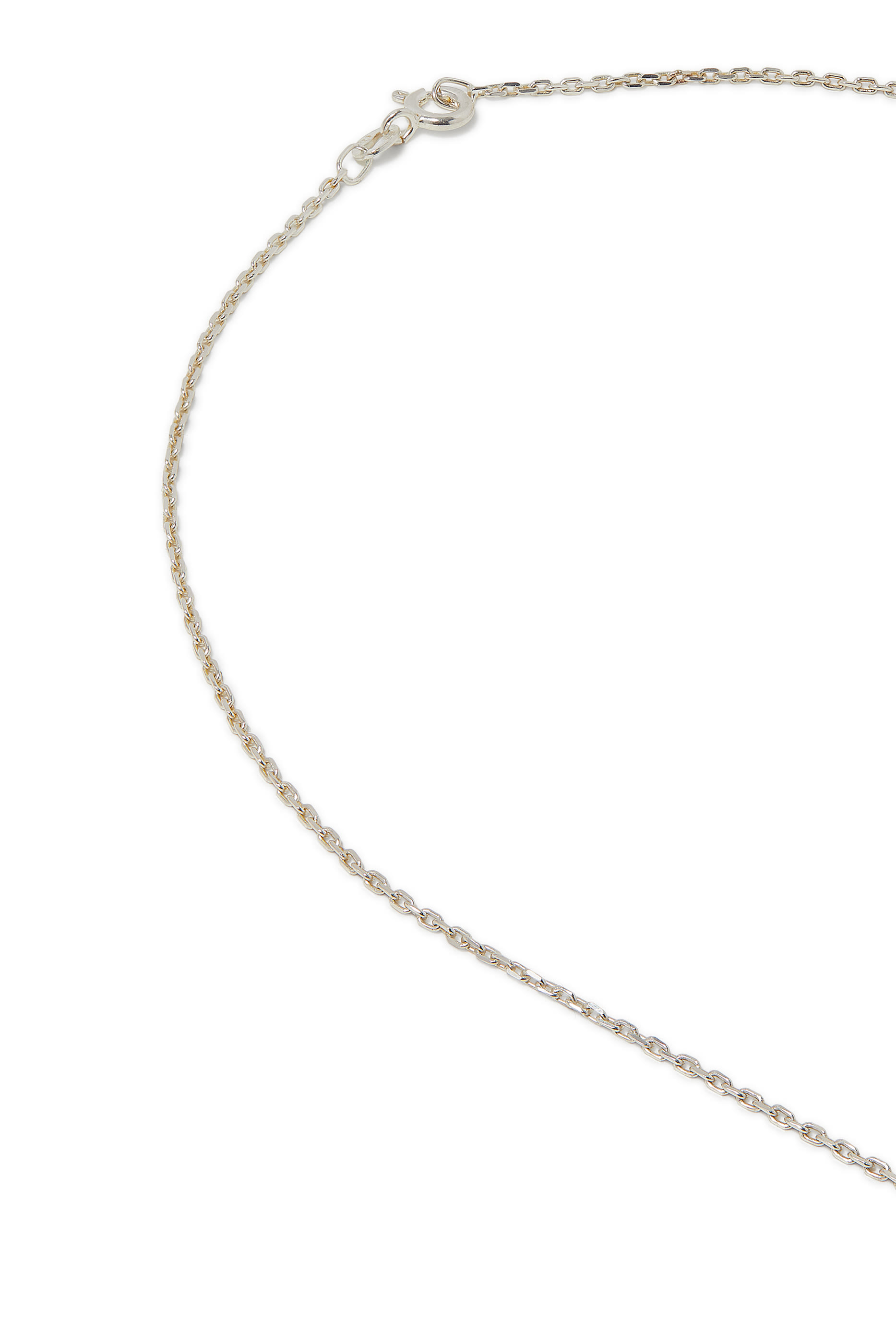 Shiny Long Letter Khaa Pendant, Sterling Silver  Enamel