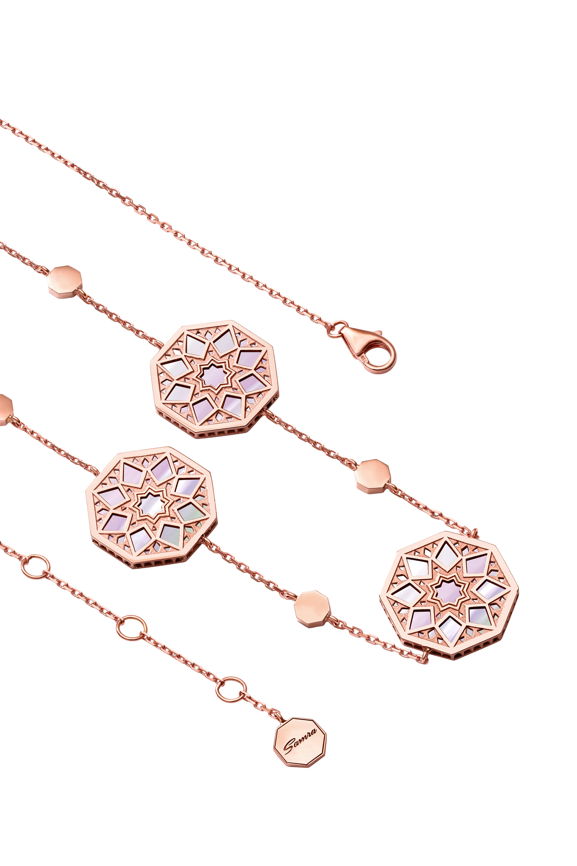 Classic Turath Mini Choker Necklace, 18k Rose Gold  Mother of Pearl
