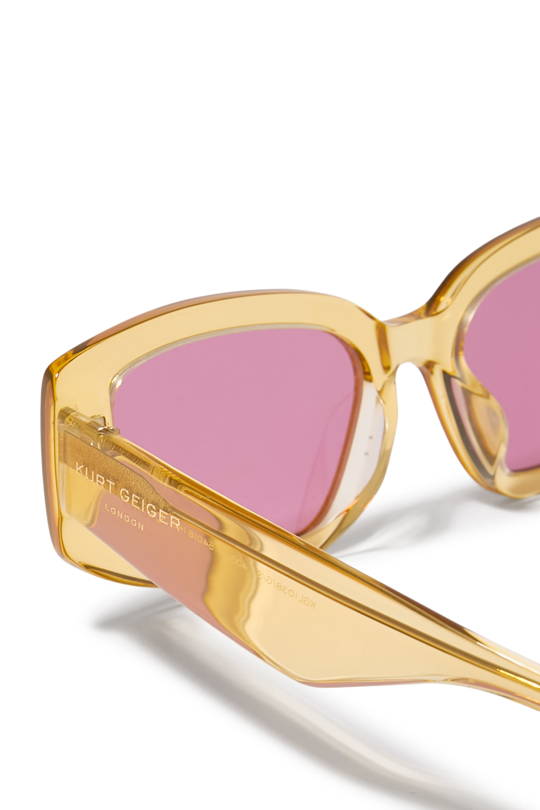 Logo Lettering Rectangle-Frame Sunglasses