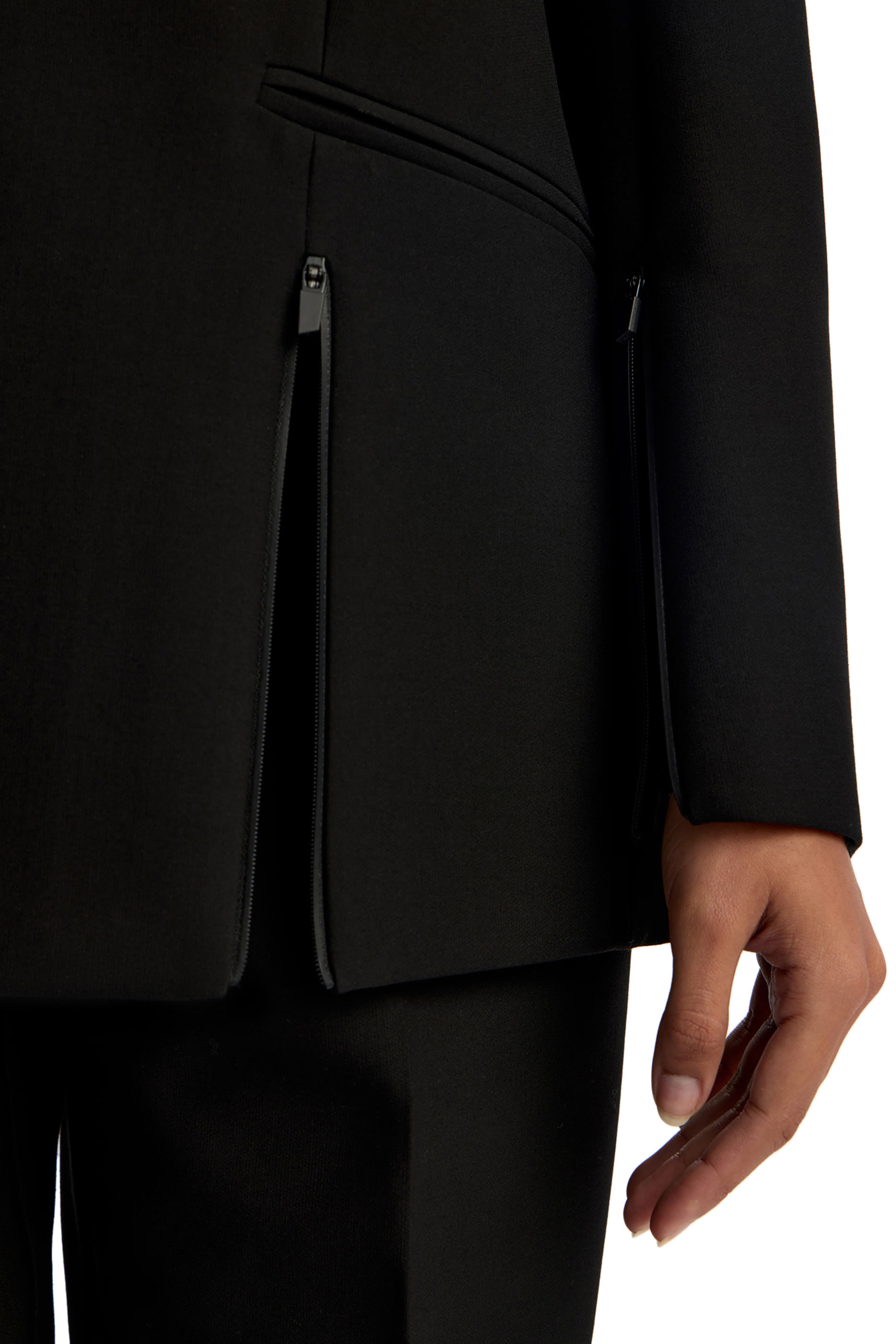  Zip-Detail Blazer