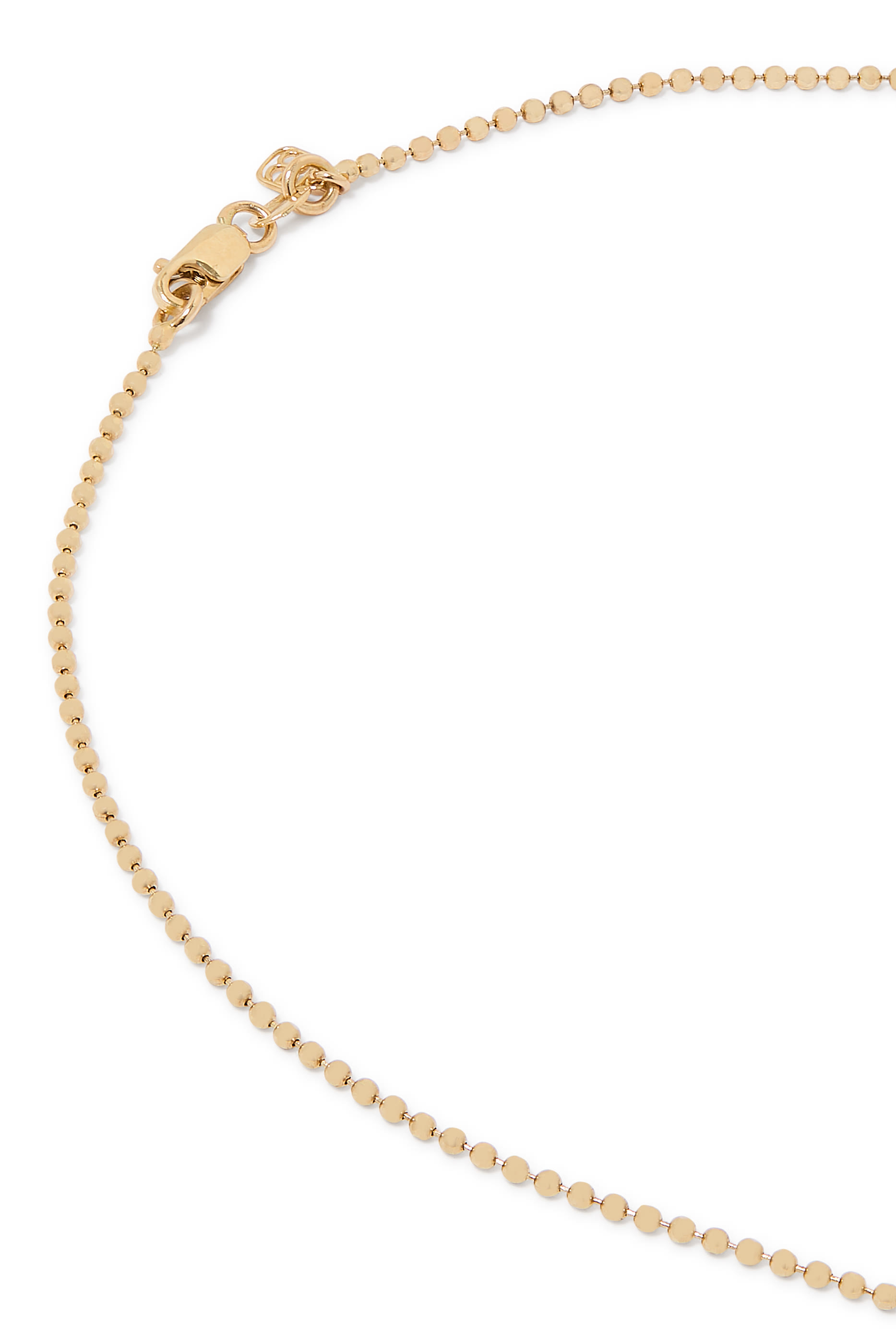 Sand Dollar Coin Charm Necklace, 14k Yellow Gold   Diamonds