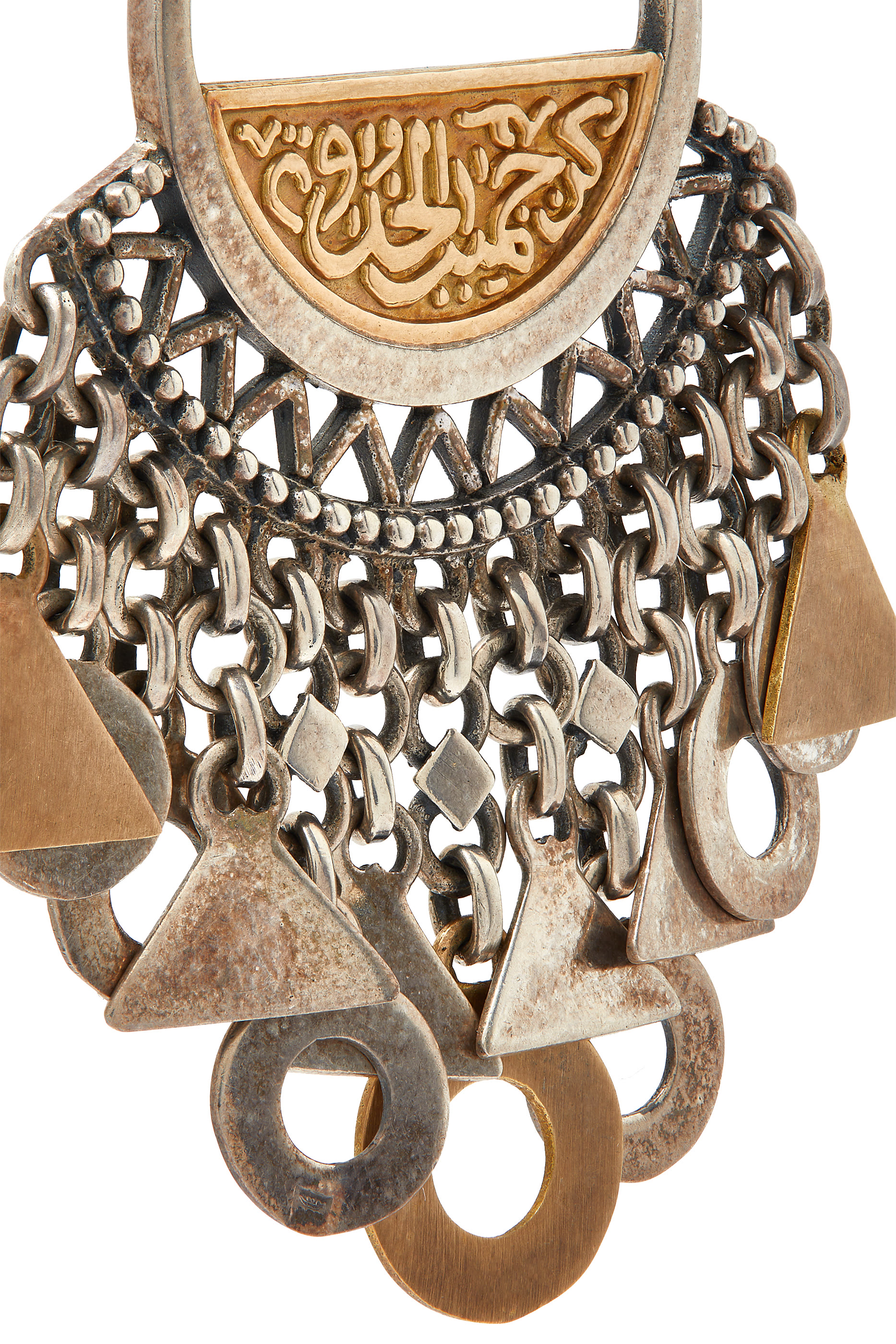 Statement Calligraphy Earrings, 18k Yellow Gold  Sterling Silver