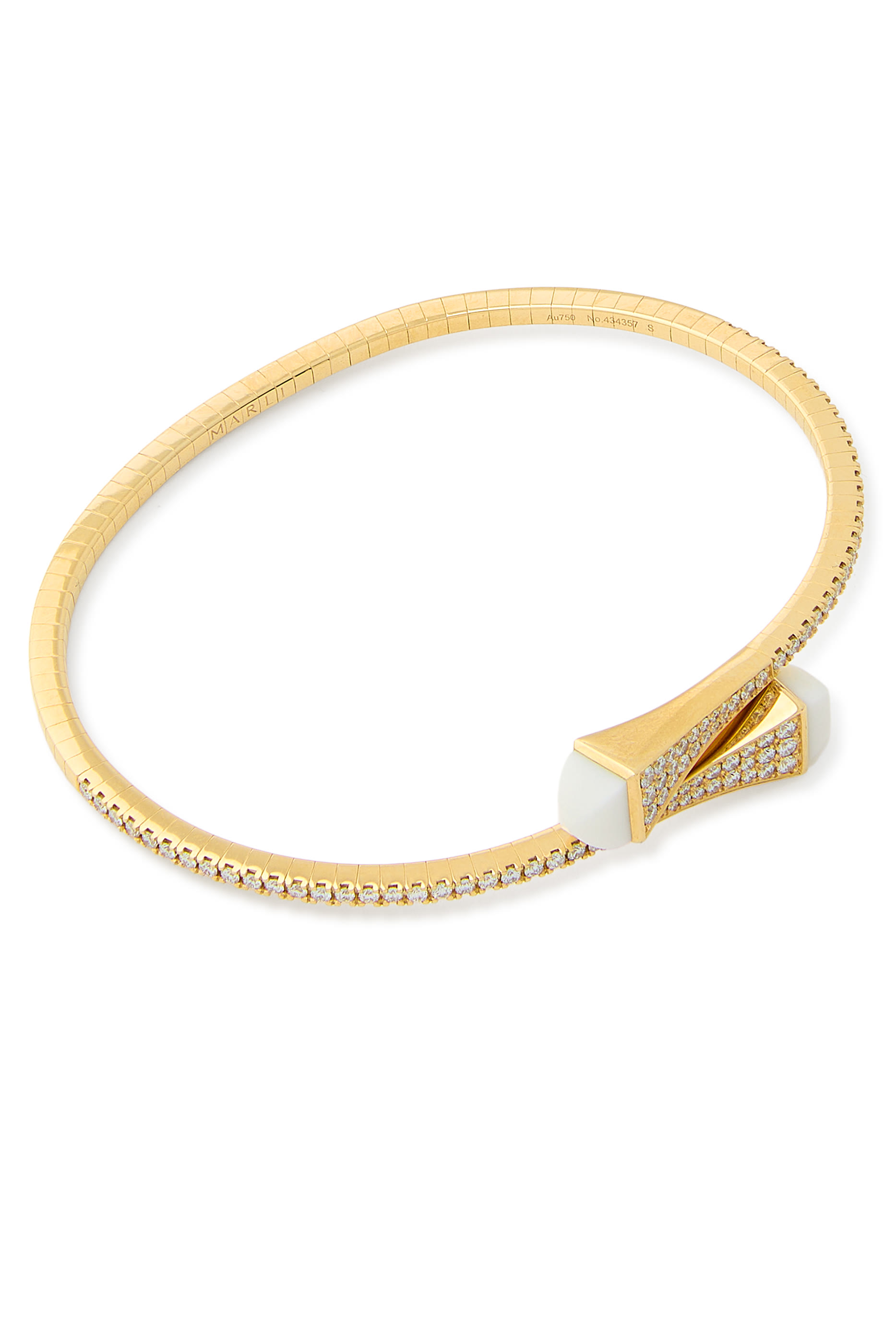 Cleo Midi Slip-On Bracelet, 18k Yellow Gold  Diamonds