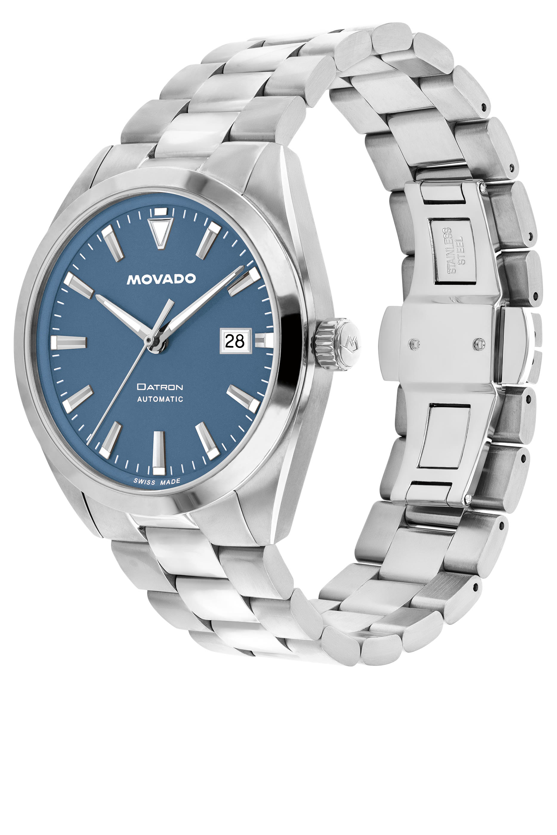 Heritage Stainless Steel Blue Dial Automatic Watch, 40mm