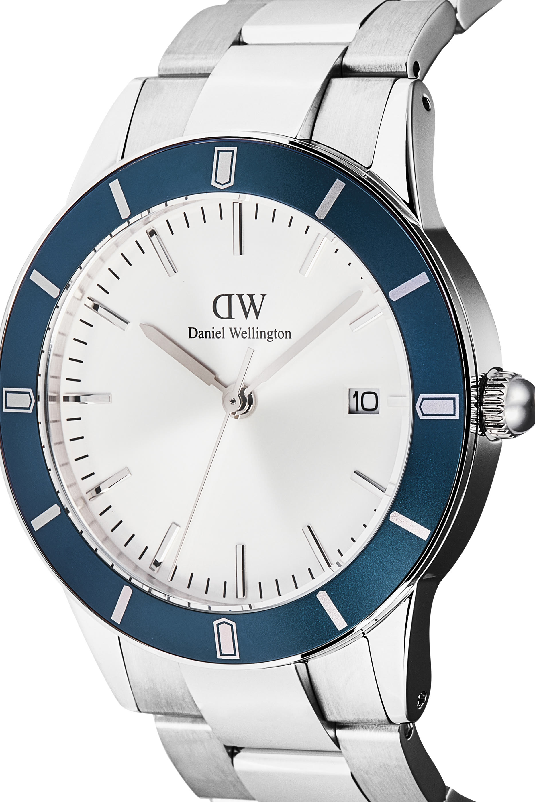 Iconic Paradigma Link Blue Bezel Watch, 40mm