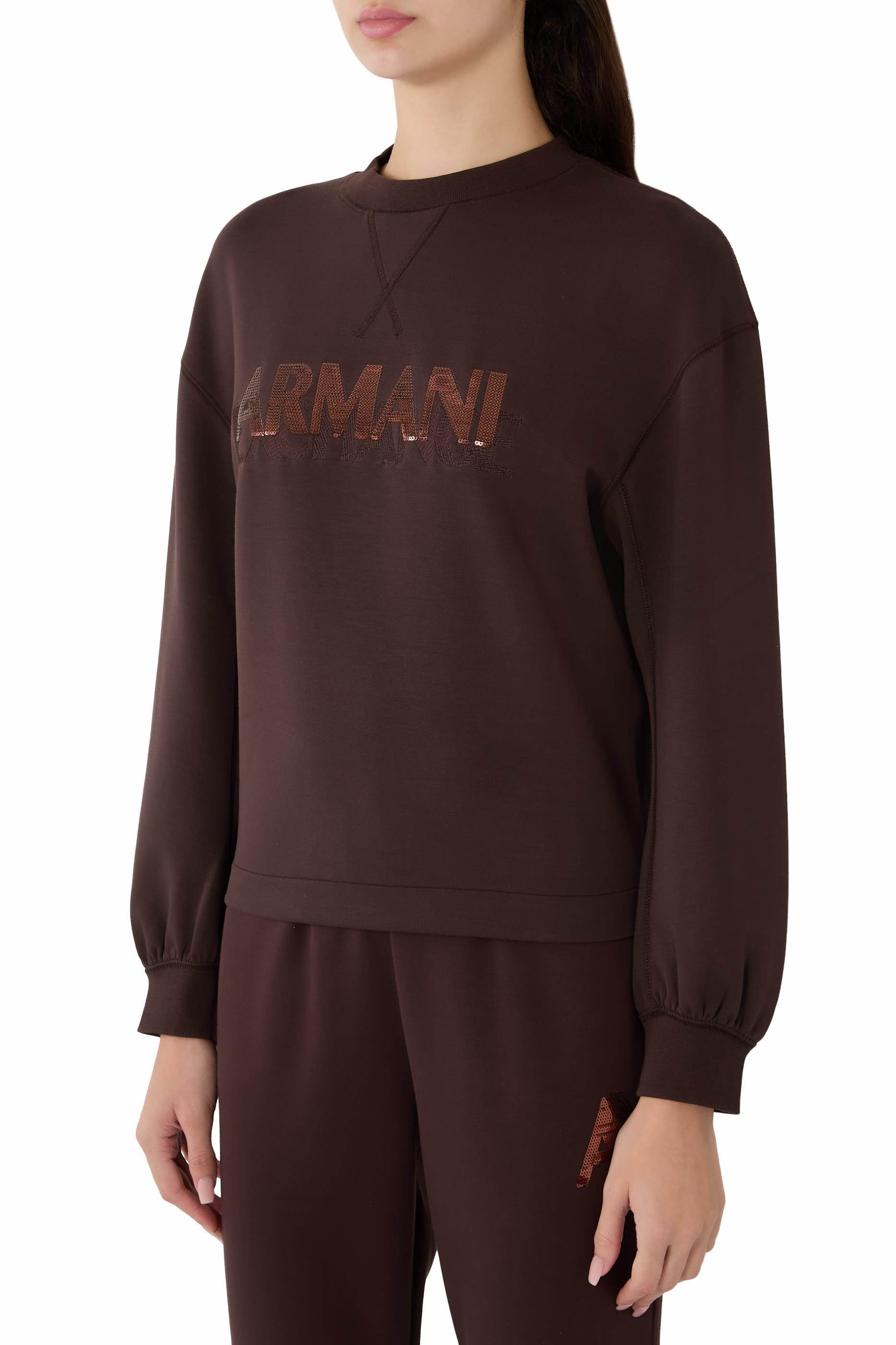 Logo Rib-Detail Sweatshirt
