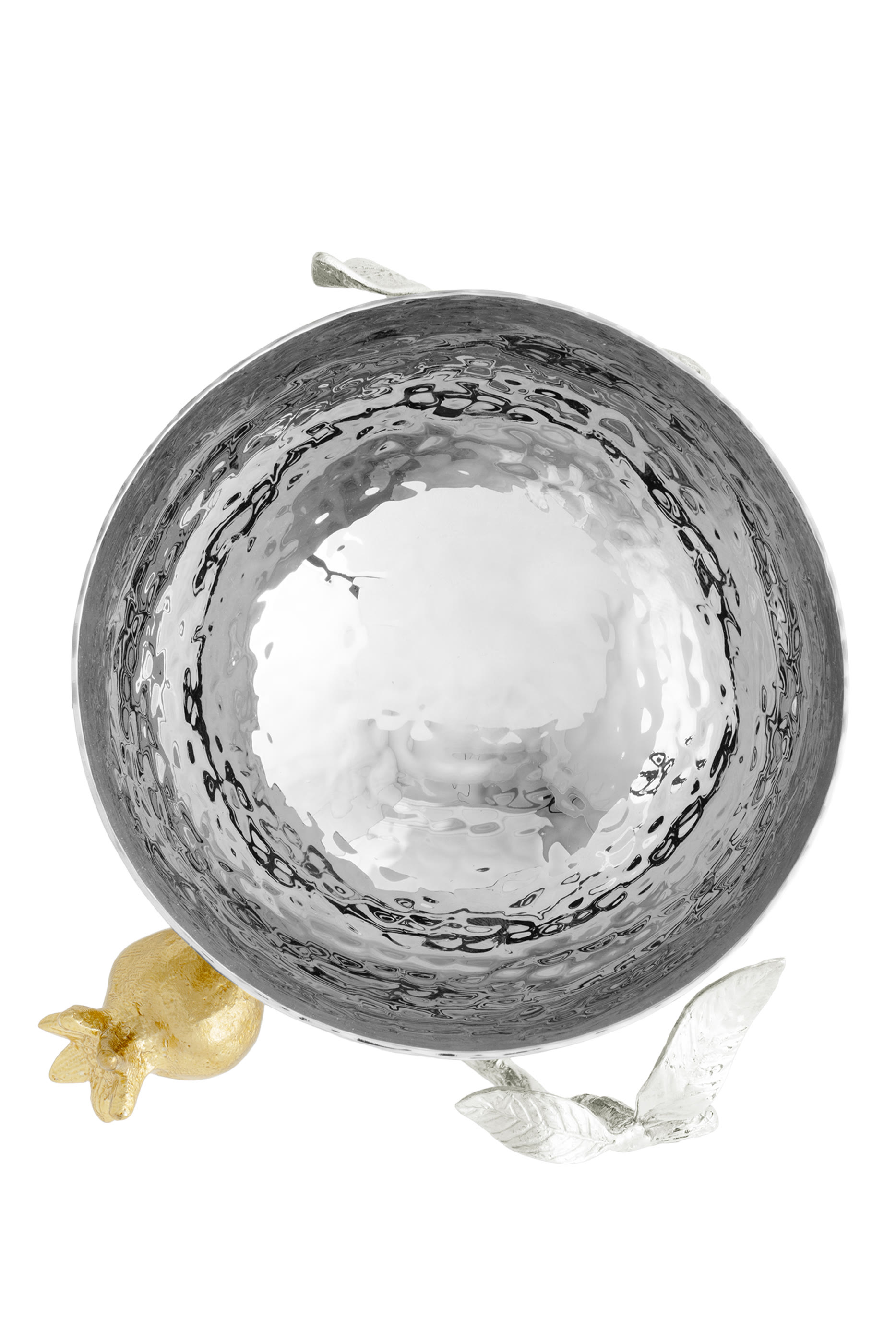 Pomegranate Silver  Gold Nut Bowl