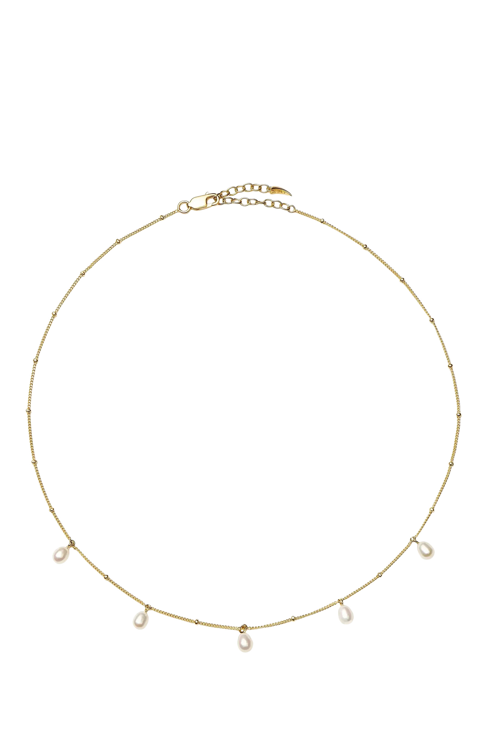  Pearl Baya Baroque Chain Choker, 18ct Recycled Gold Vermeil on Recycled Sterling Silver  Baroque Pearls