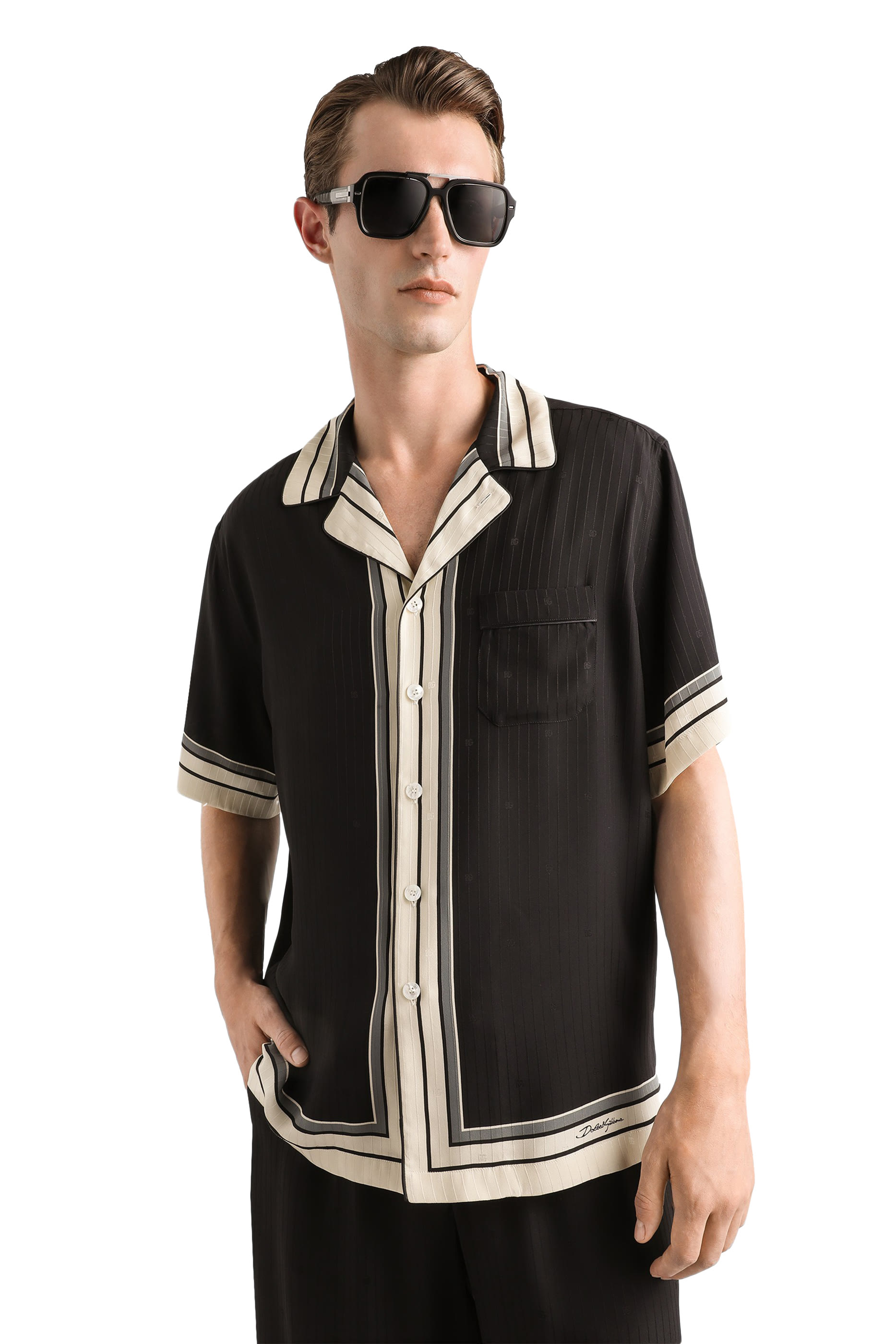 Logo  Stripe Hawaii Shirt