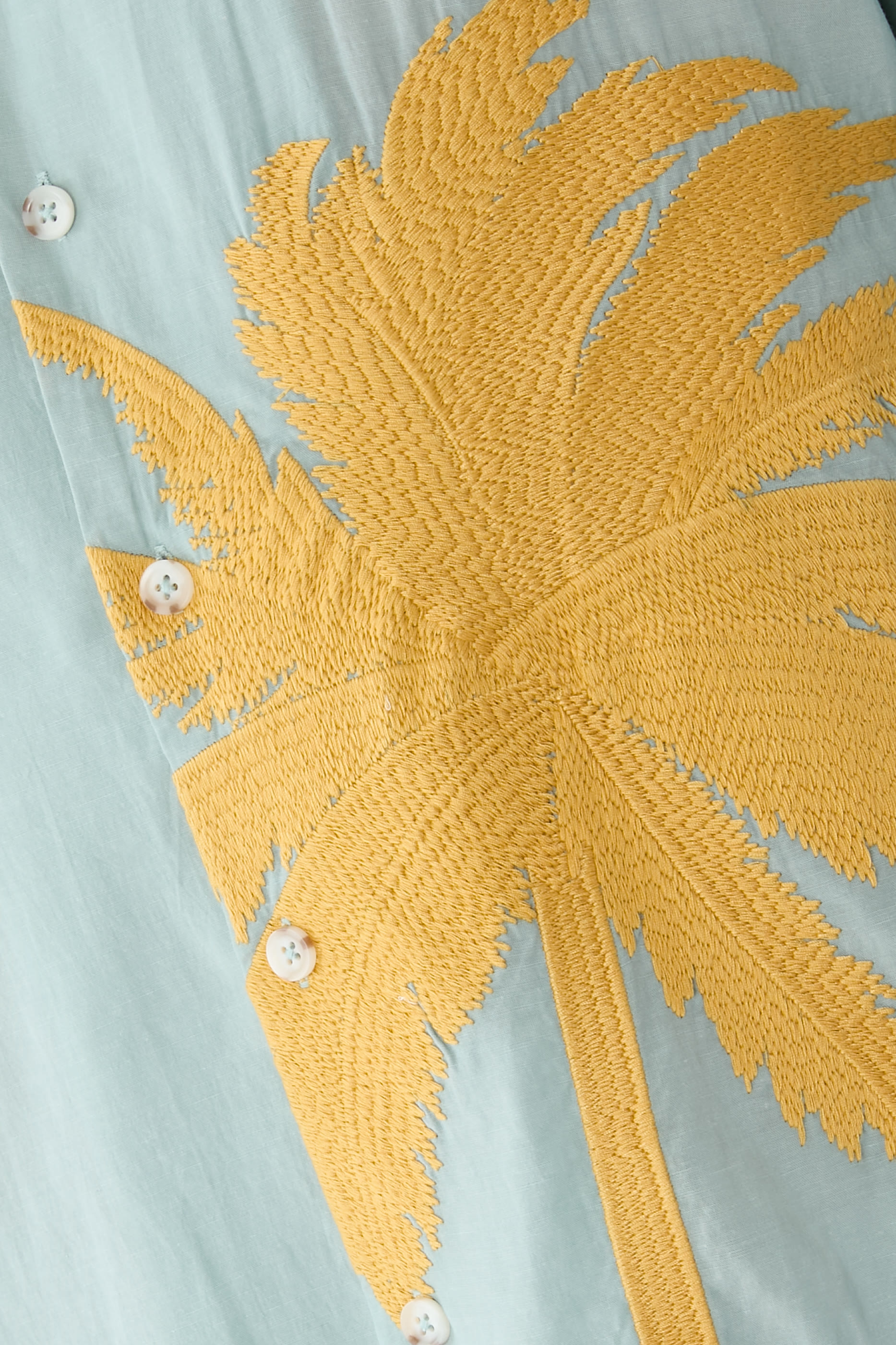 Island Embroidery Bowling Shirt