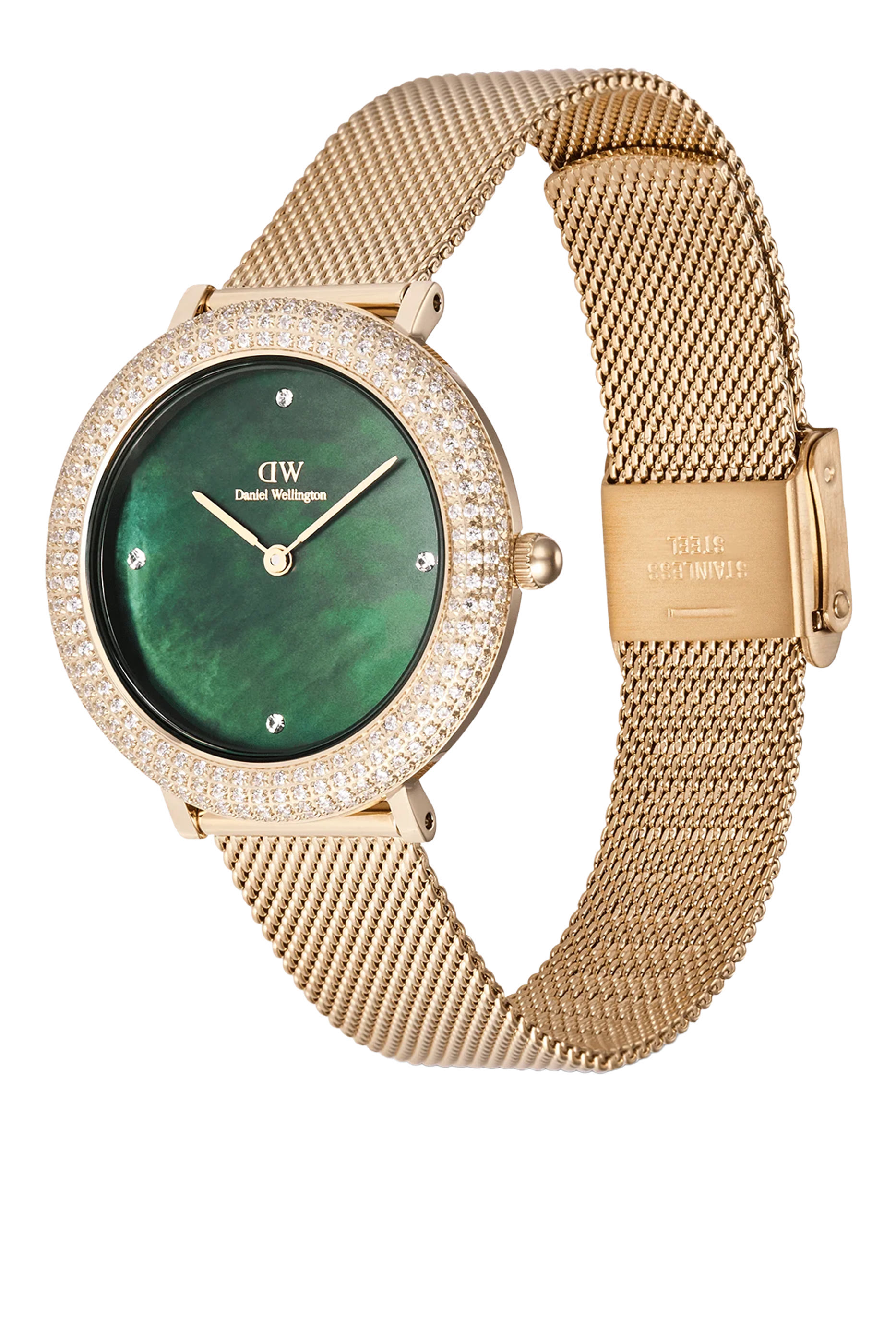 Crystalline Bezel Watch, Stainless Steel, 32mm 