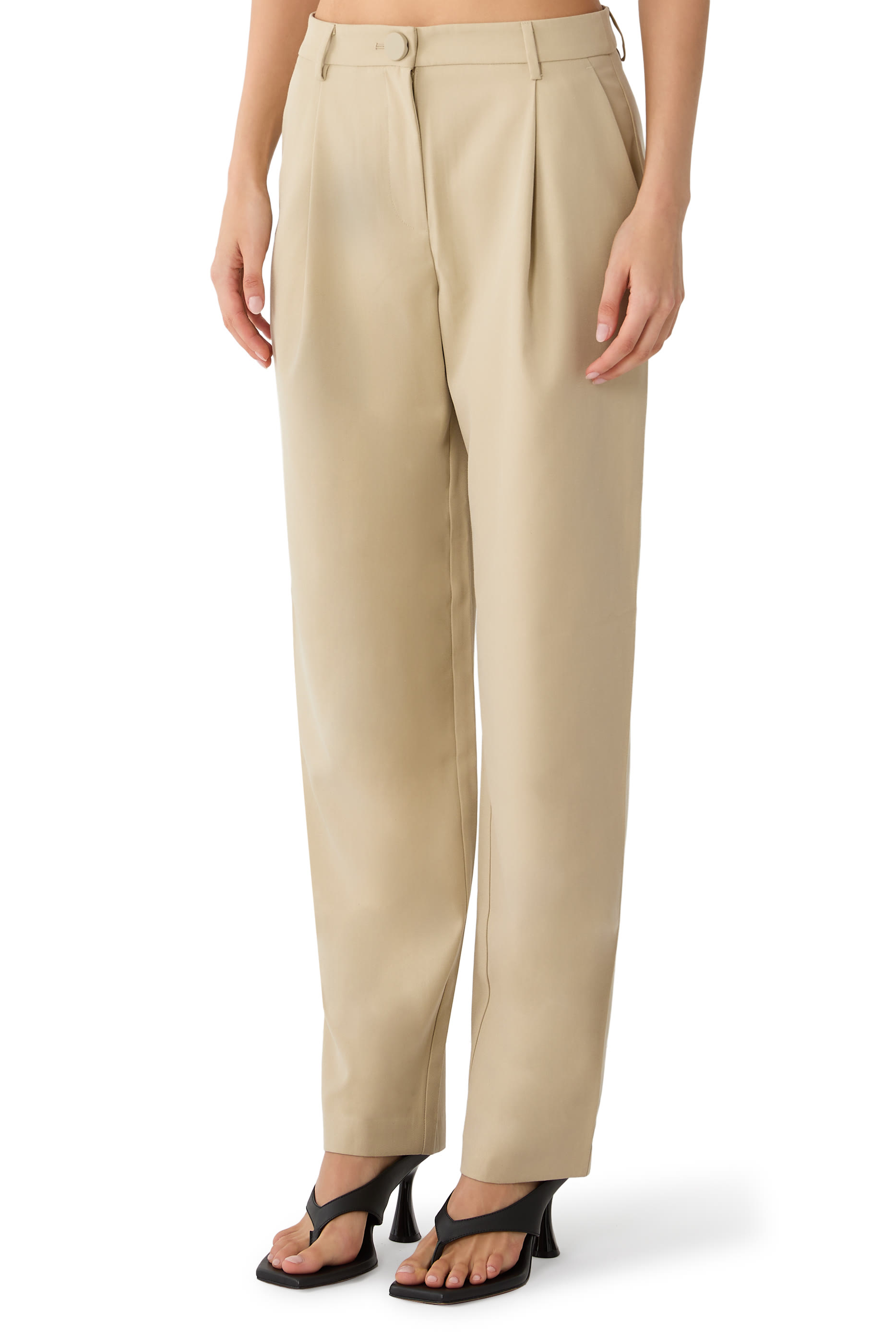 Logo Pleated Trousers