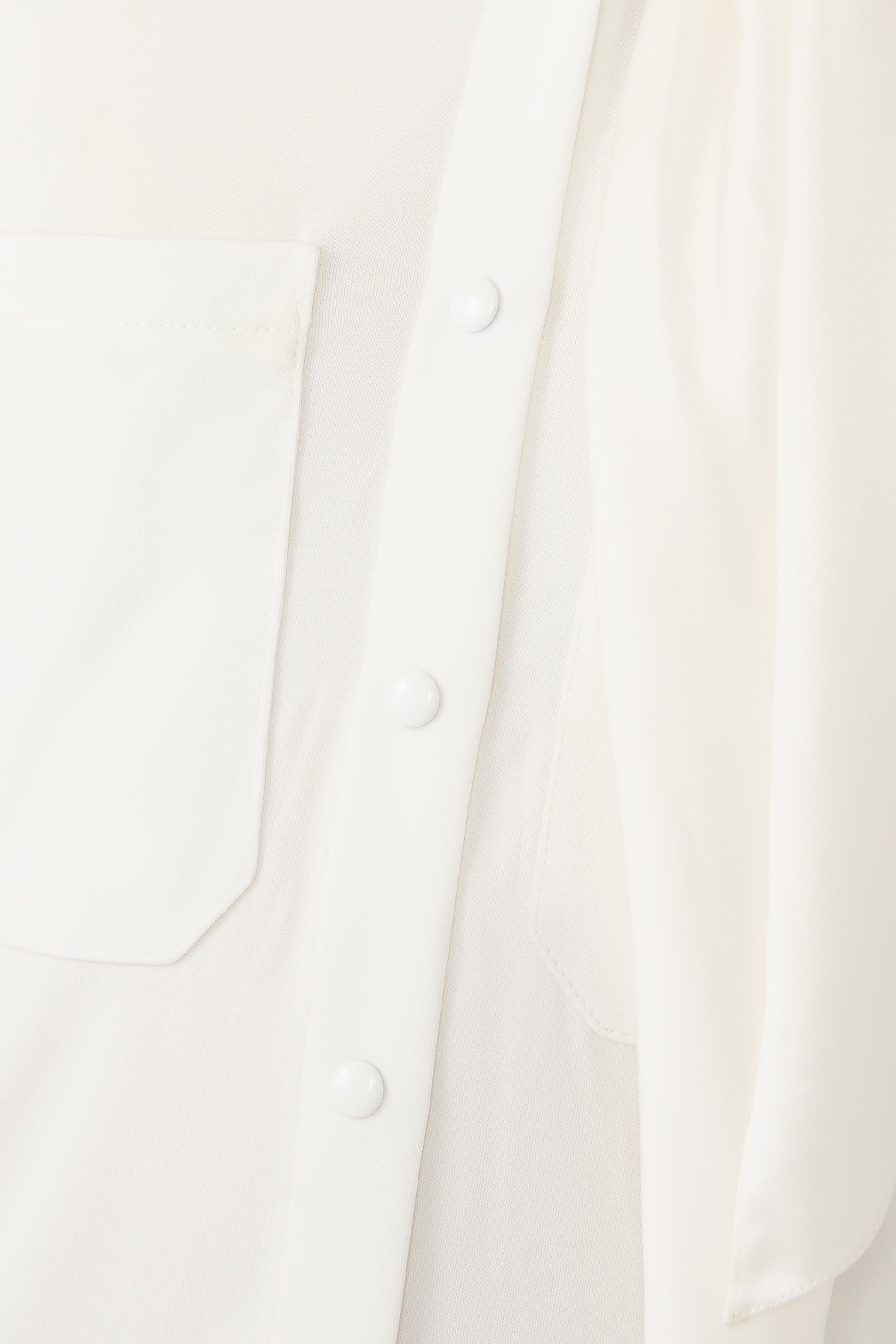 Satin Scarf Collar Jersey Shirt
