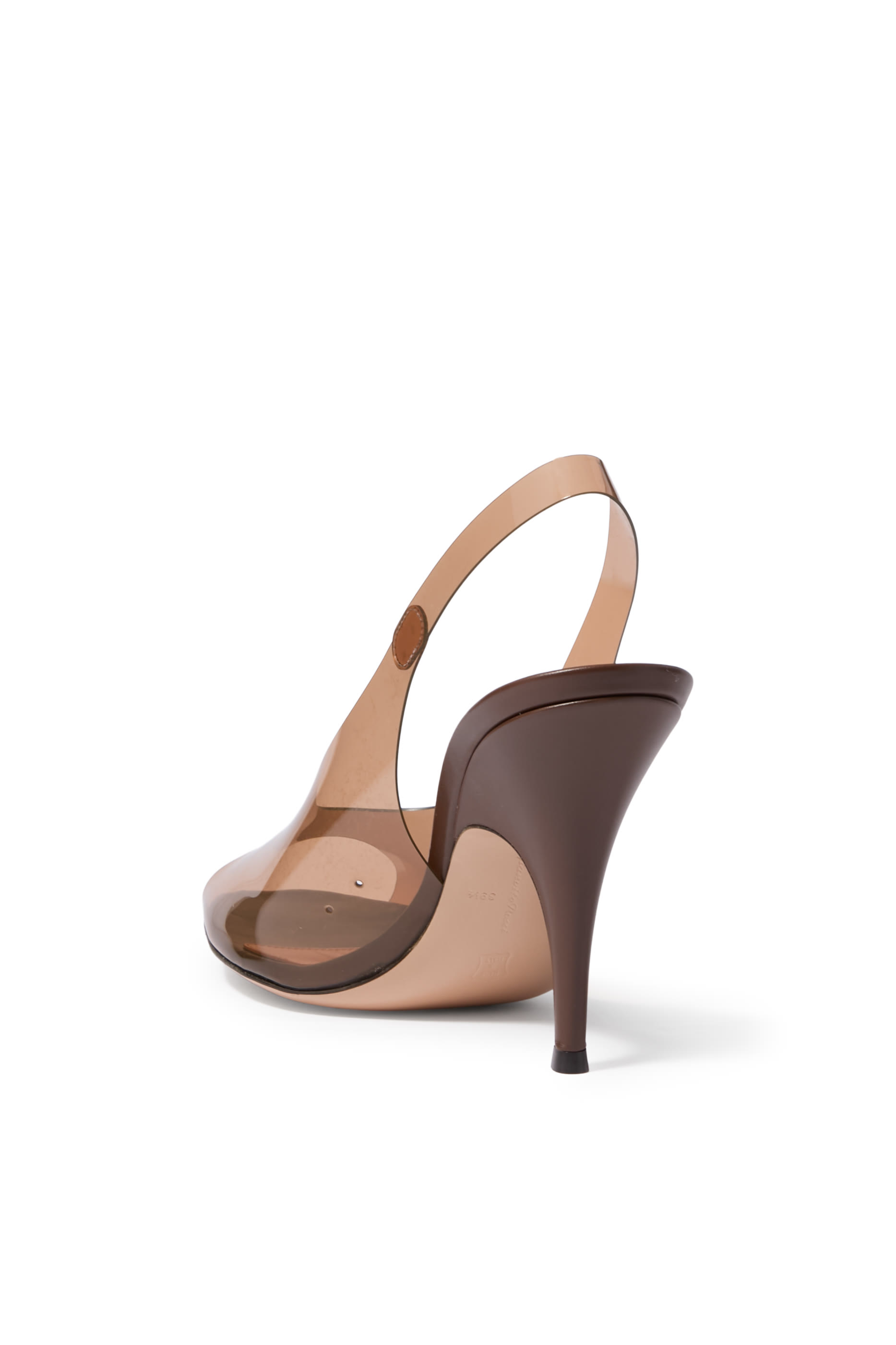 Amelie 95 Slingback Pumps in Plexi and Leather
