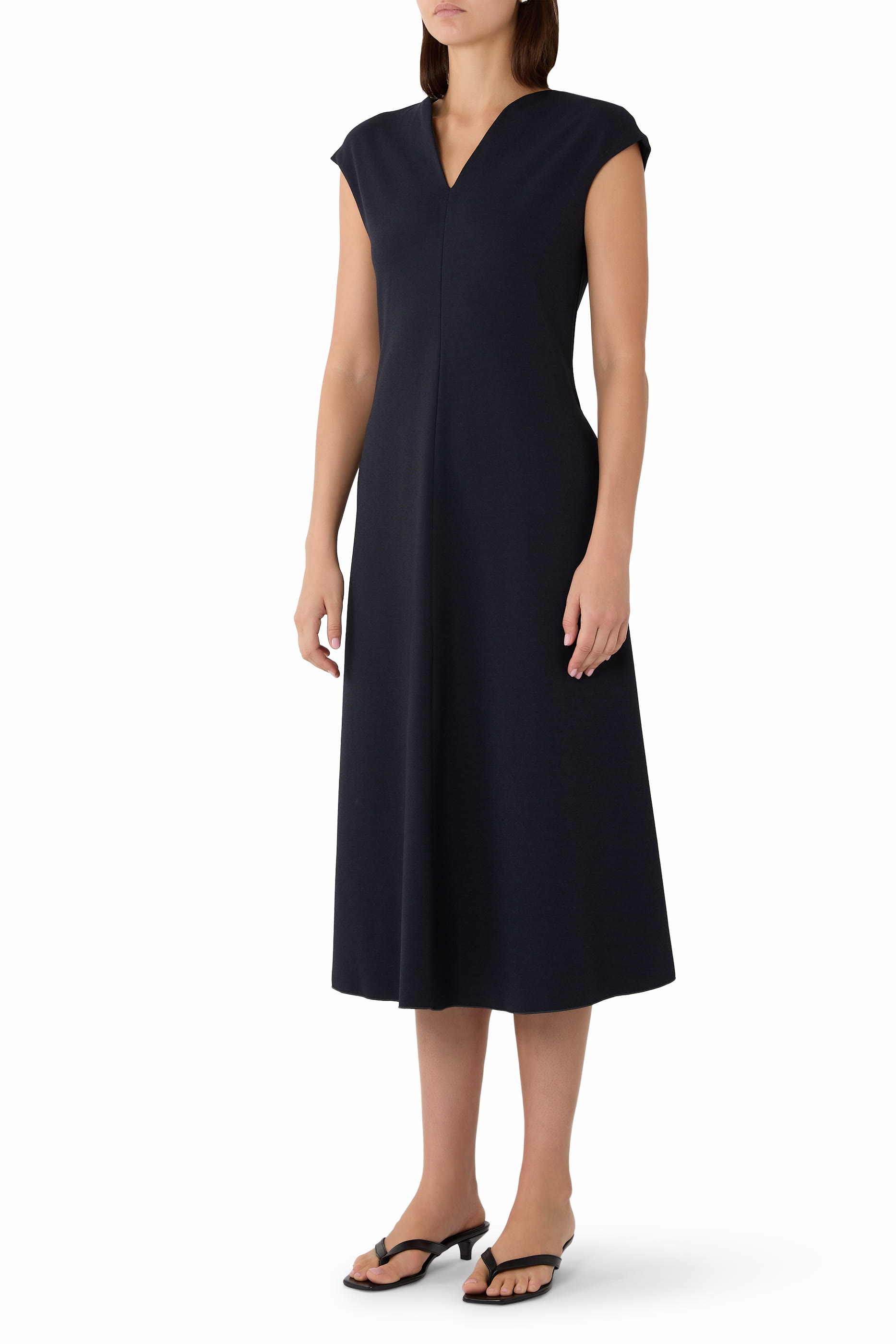 V-Neck Sleeveless A-Line Dress