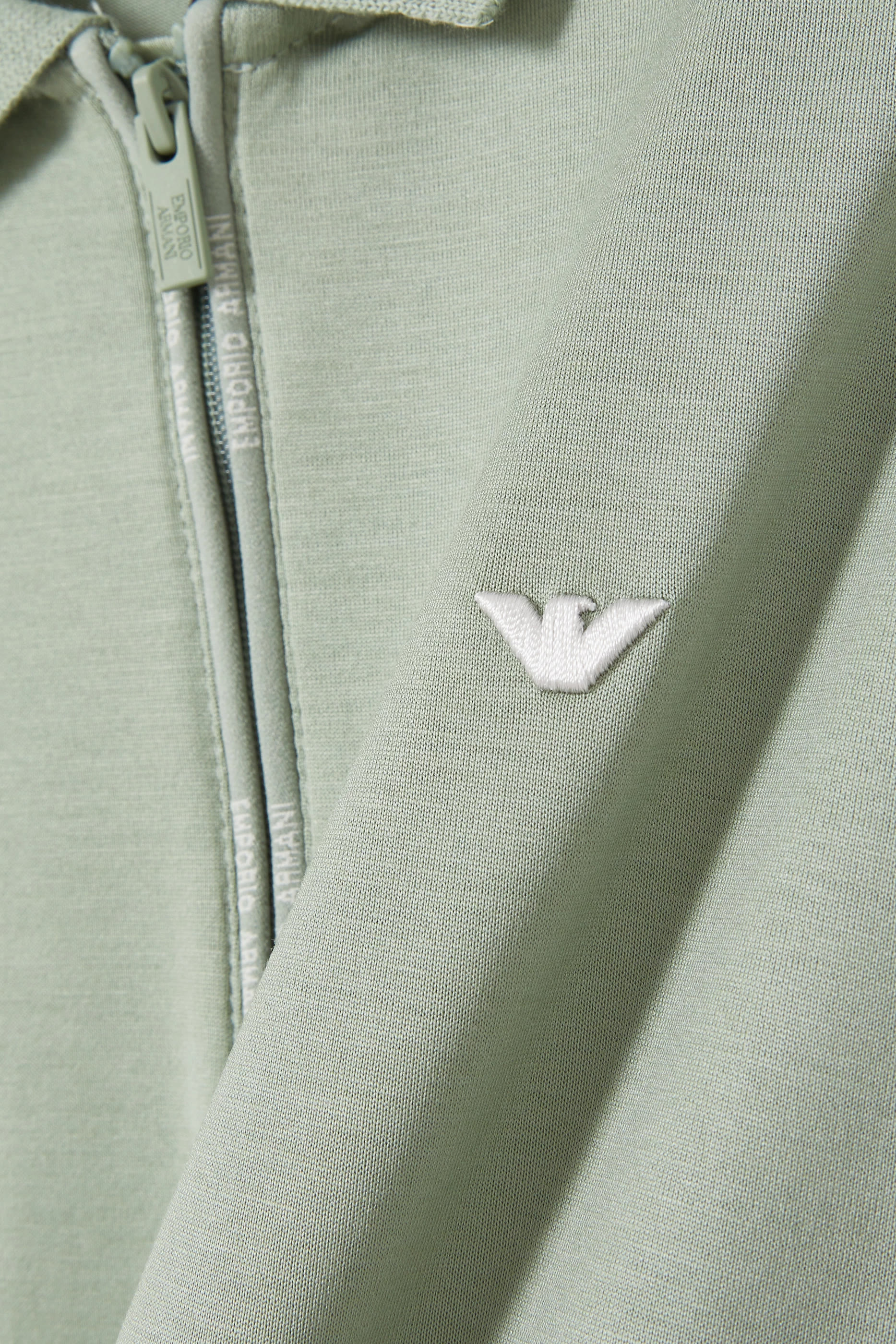 Kids Zip Closure and Striped Collar Polo Shirt