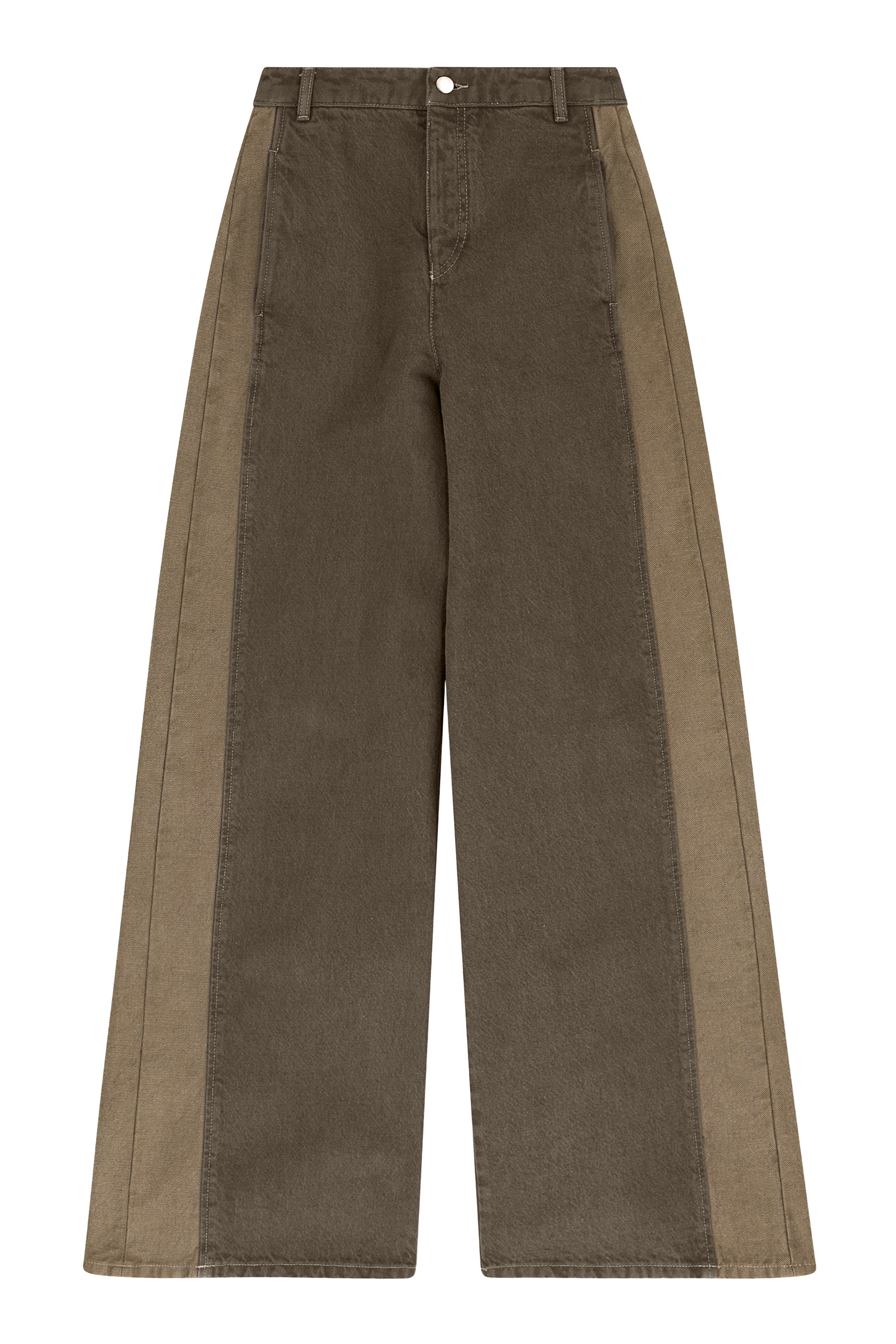 Five-Pocket Wide-Leg Denim Pants