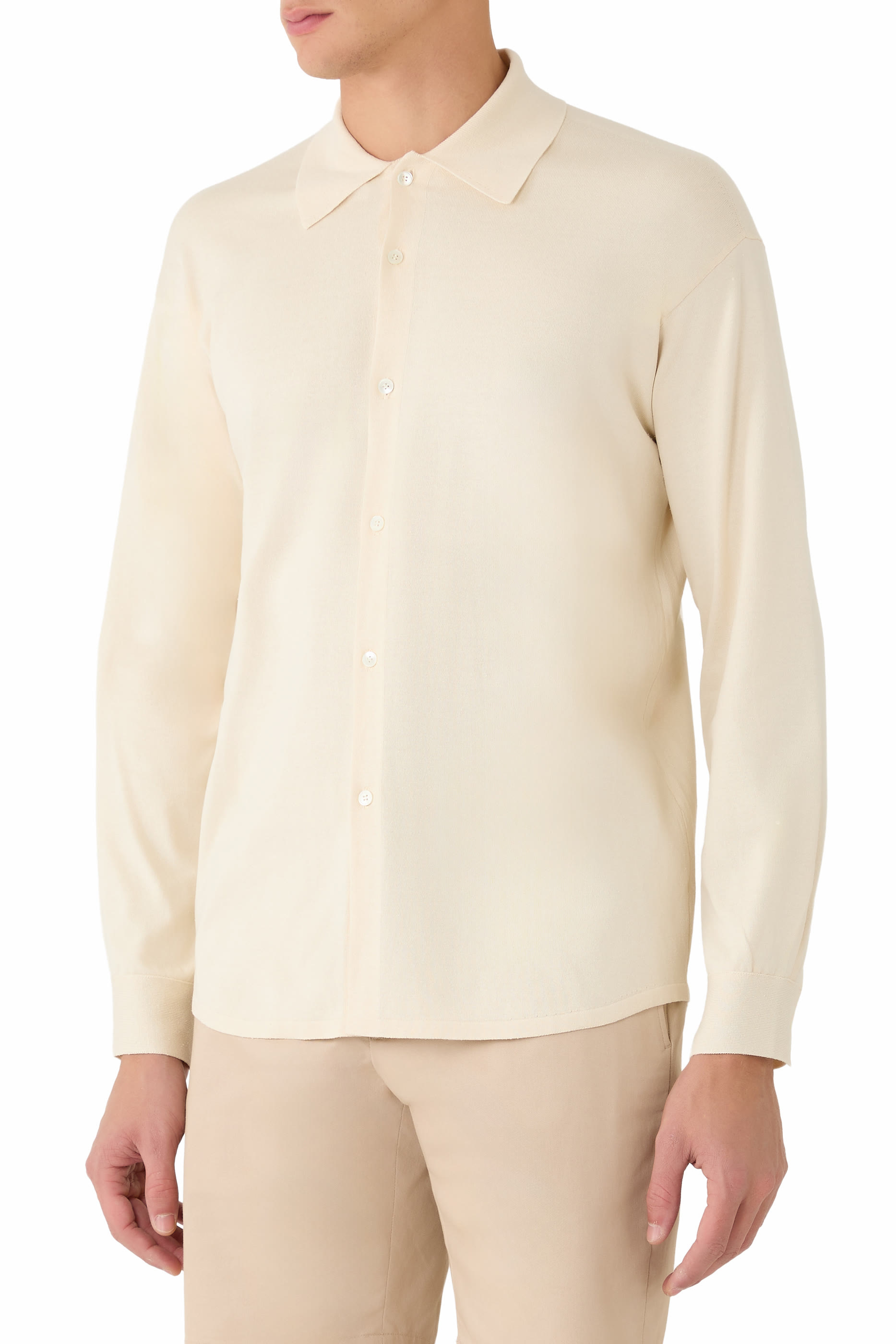 High Gauge Tussah Silk Knit Cardigan 