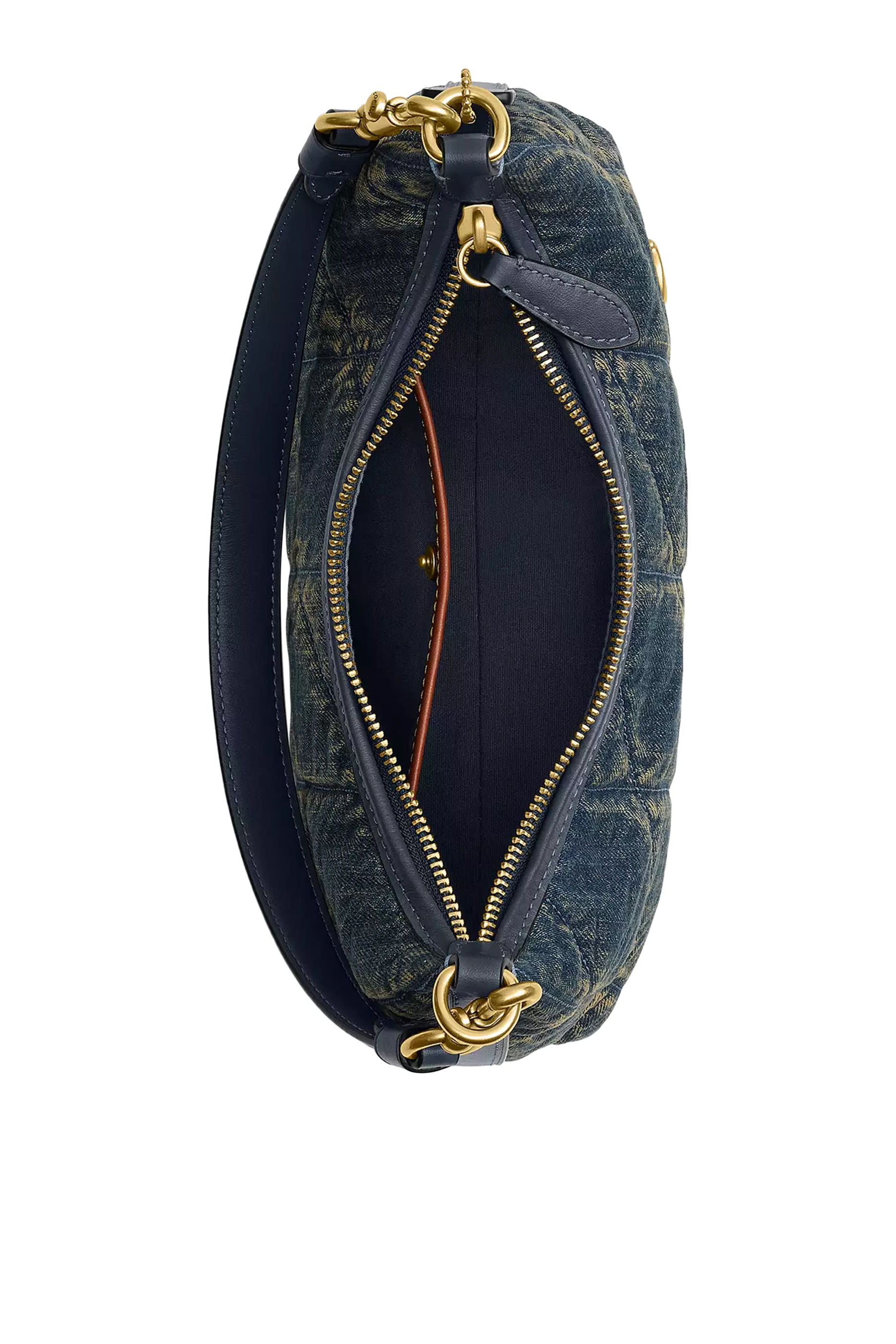 Juliet 25 Shoulder Bag In Regenerative Cotton Denim with Quilting
