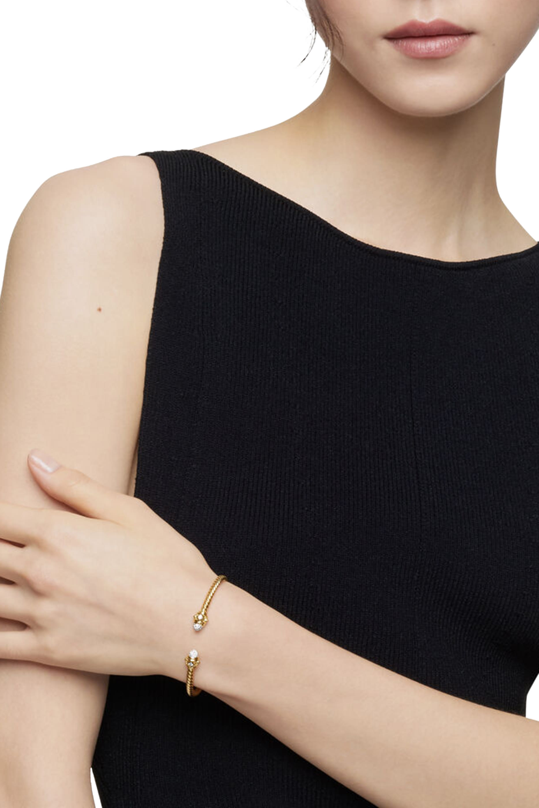 18K Yellow Gold  Diamonds Renaissance&reg; Cablespira Bracelet