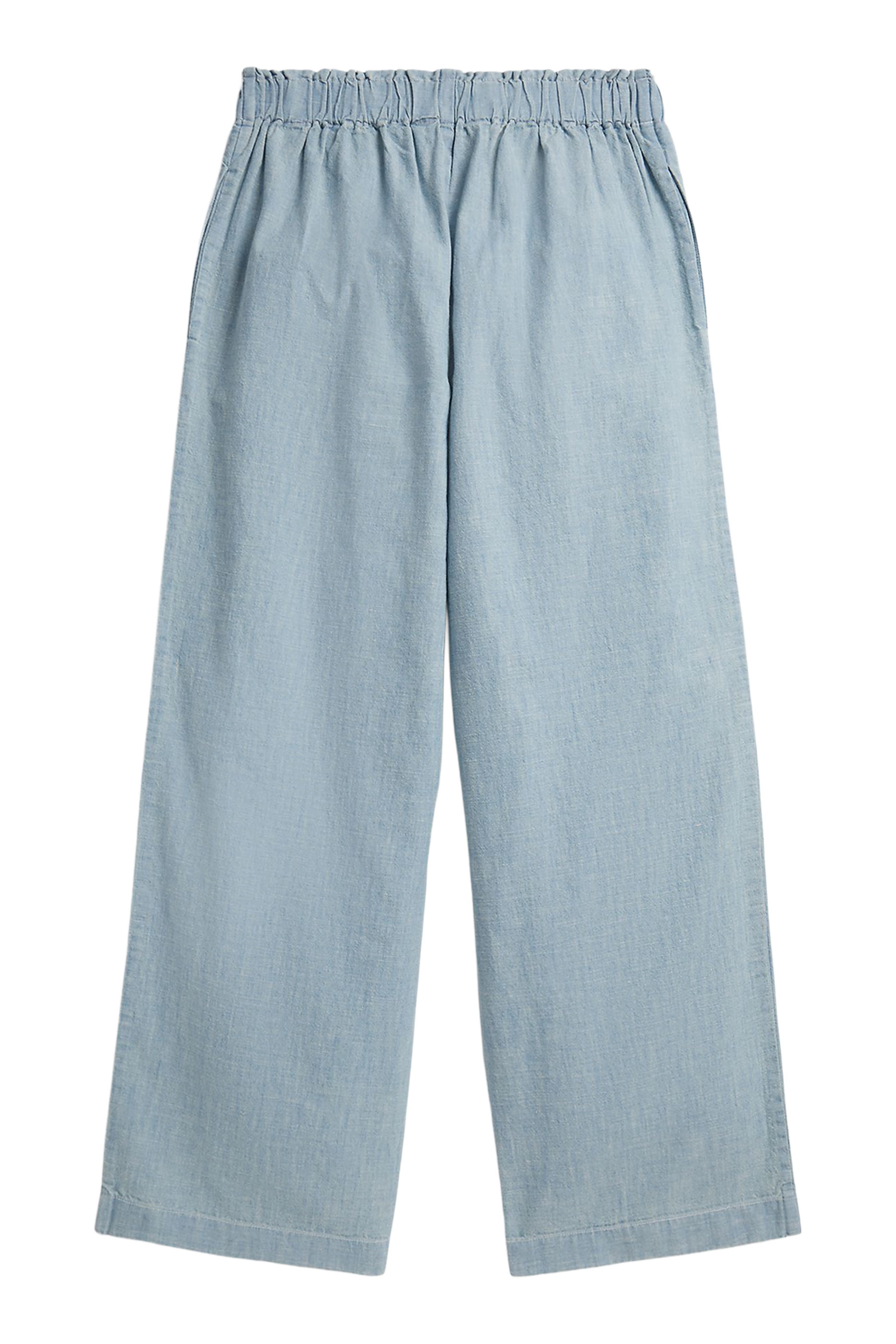 Kids Pony-Embroidered Wide-Leg Trousers