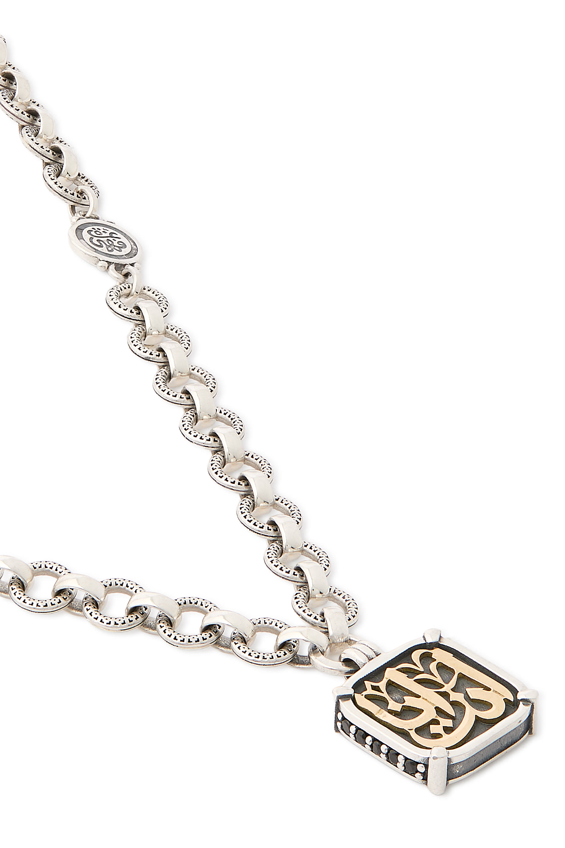 We Are One Necklace, 18K Yellow Gold, Sterling Silver  Blue Topaz
