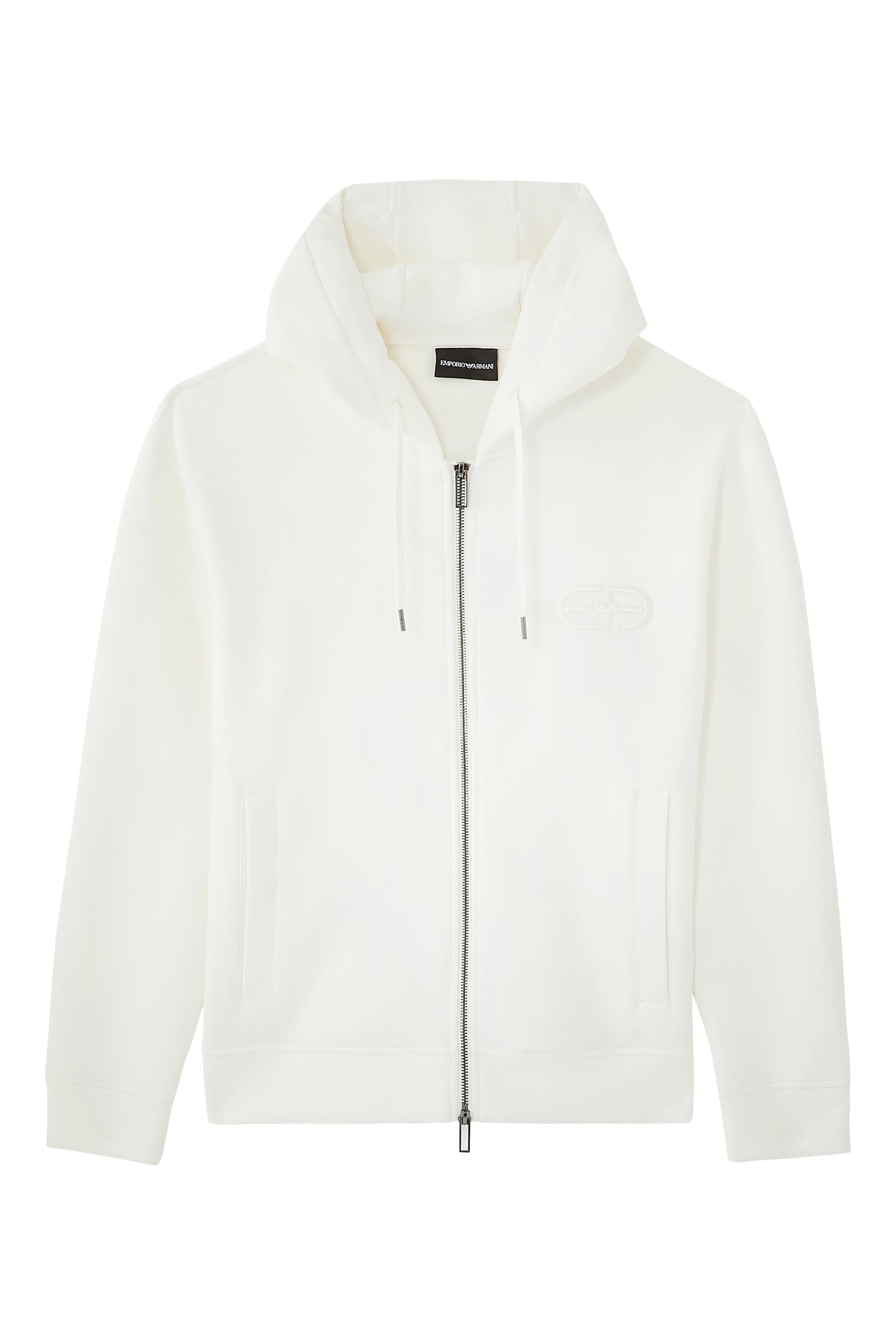 Double-Jersey Zip-Up Hooded Sweatshirt 
