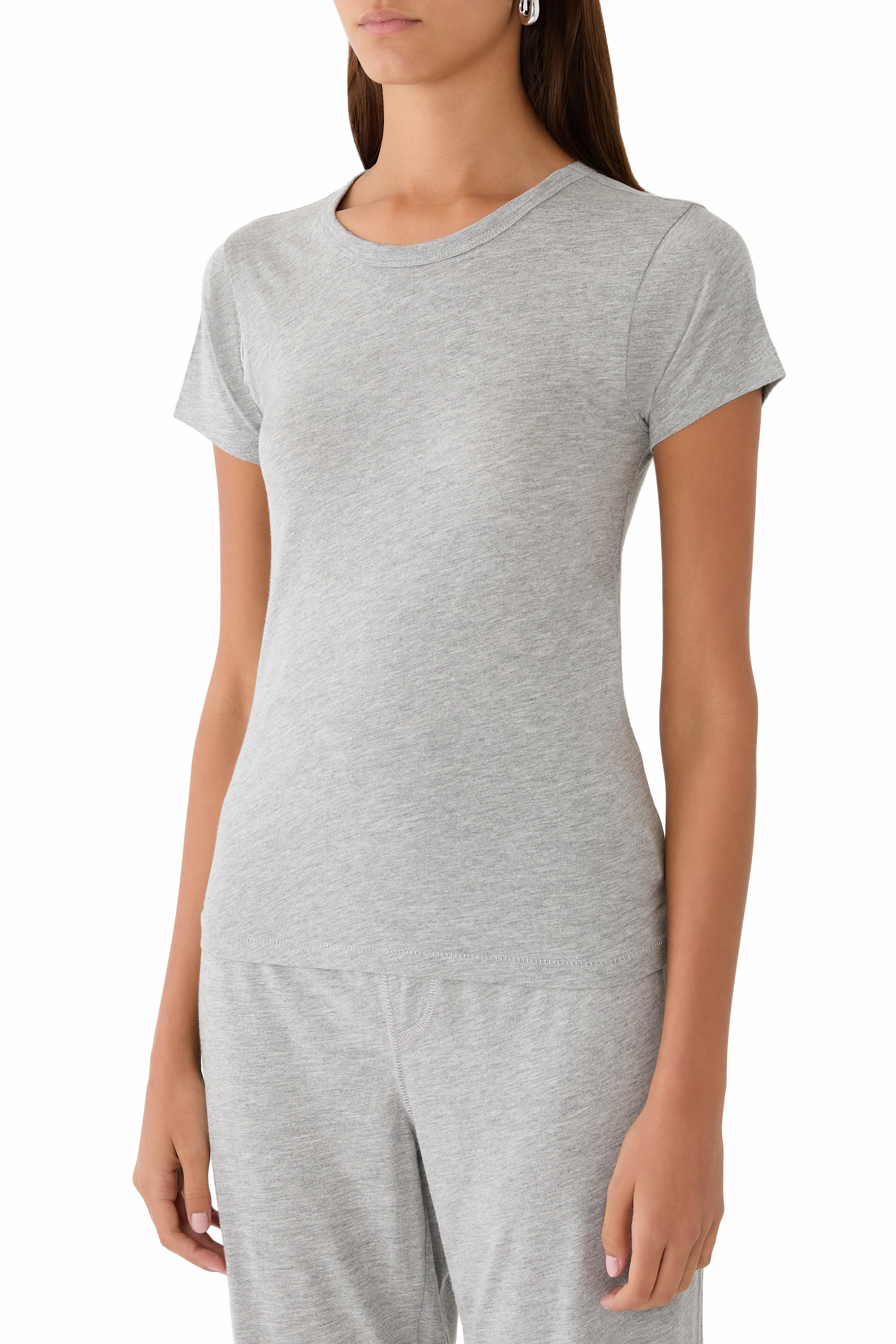 Fitted Crewneck Short Sleeve T-Shirt
