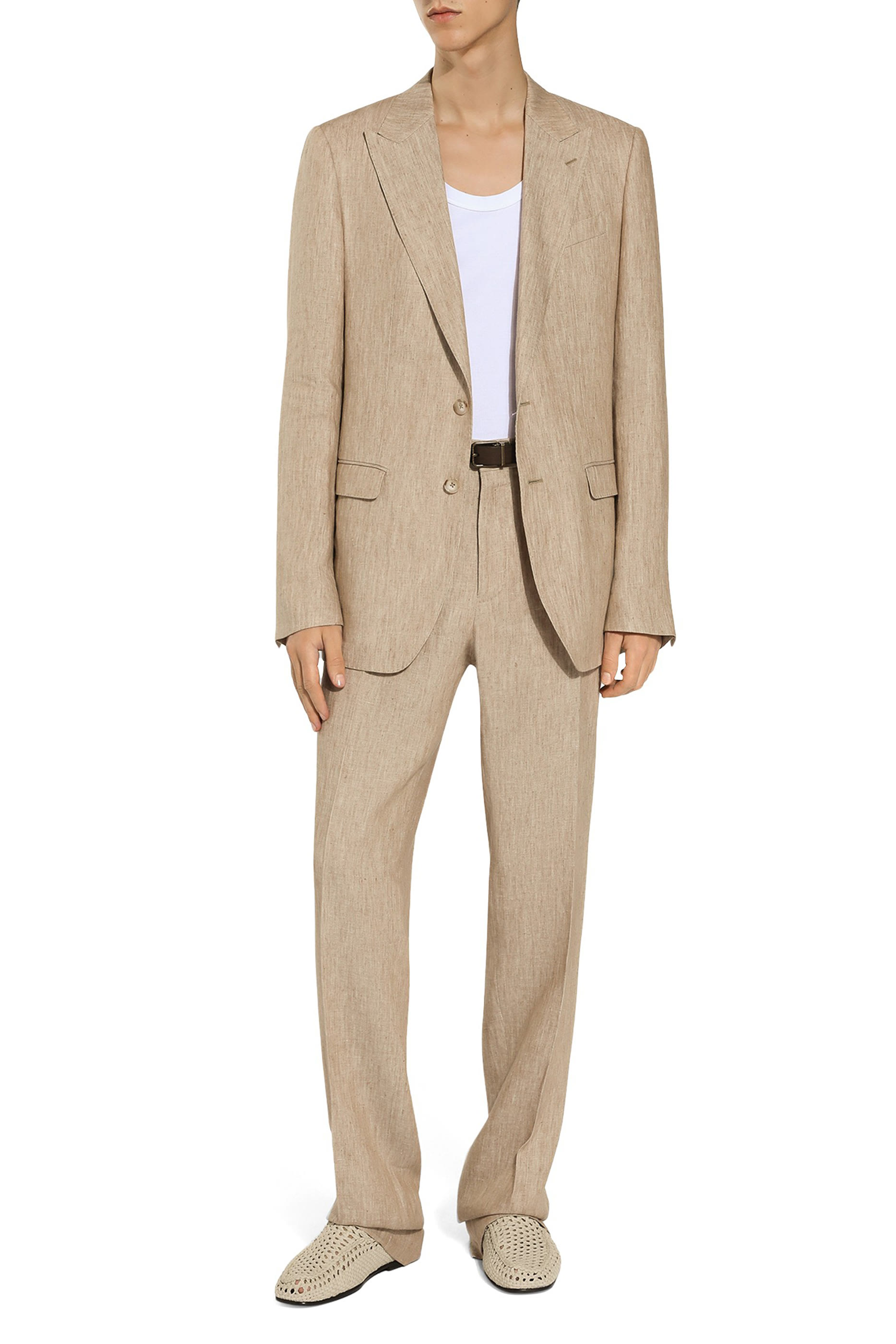 Single-Breasted Linen Taormina Jacket