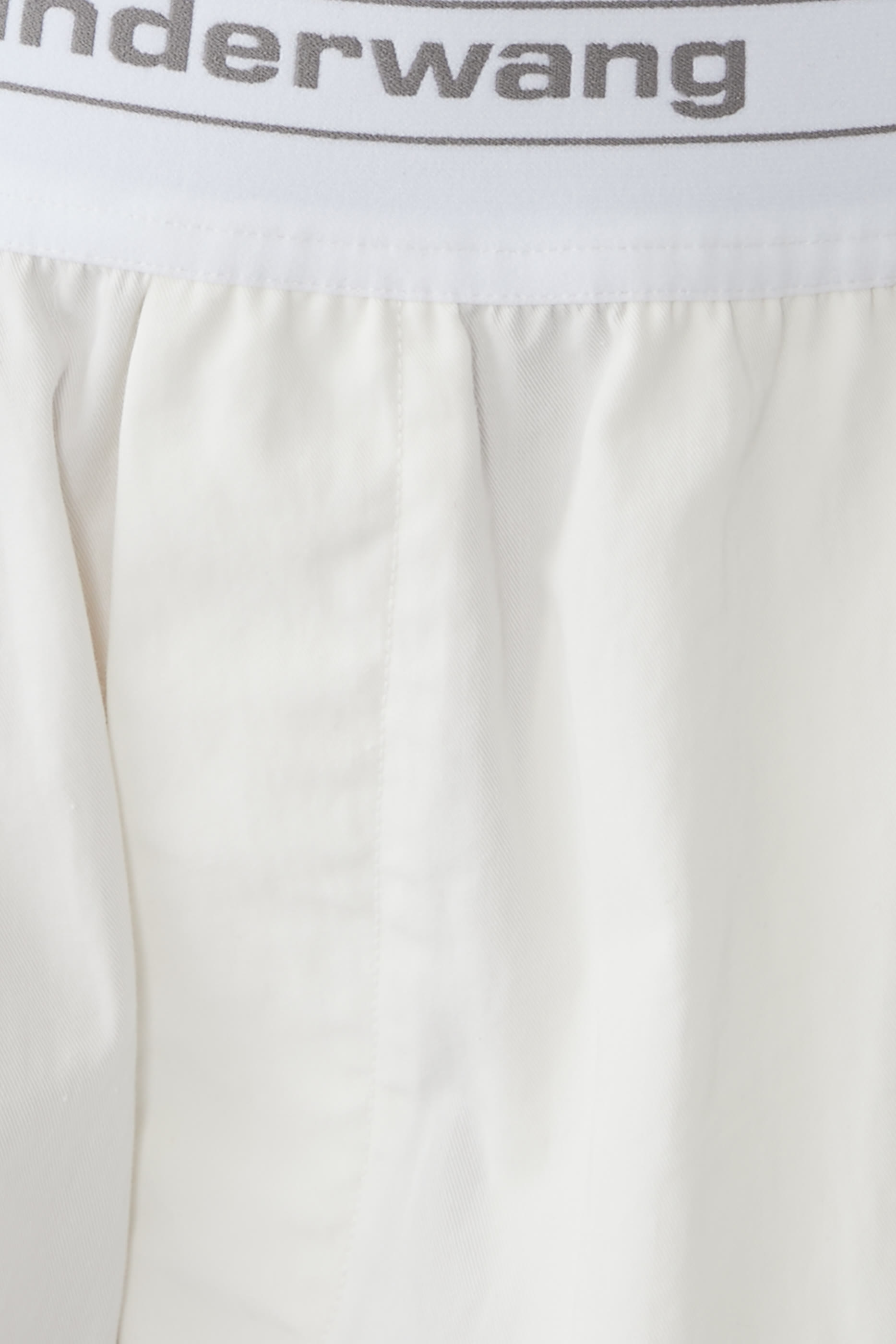 Logo Elastic Waist Pleated Wide-Leg Pant