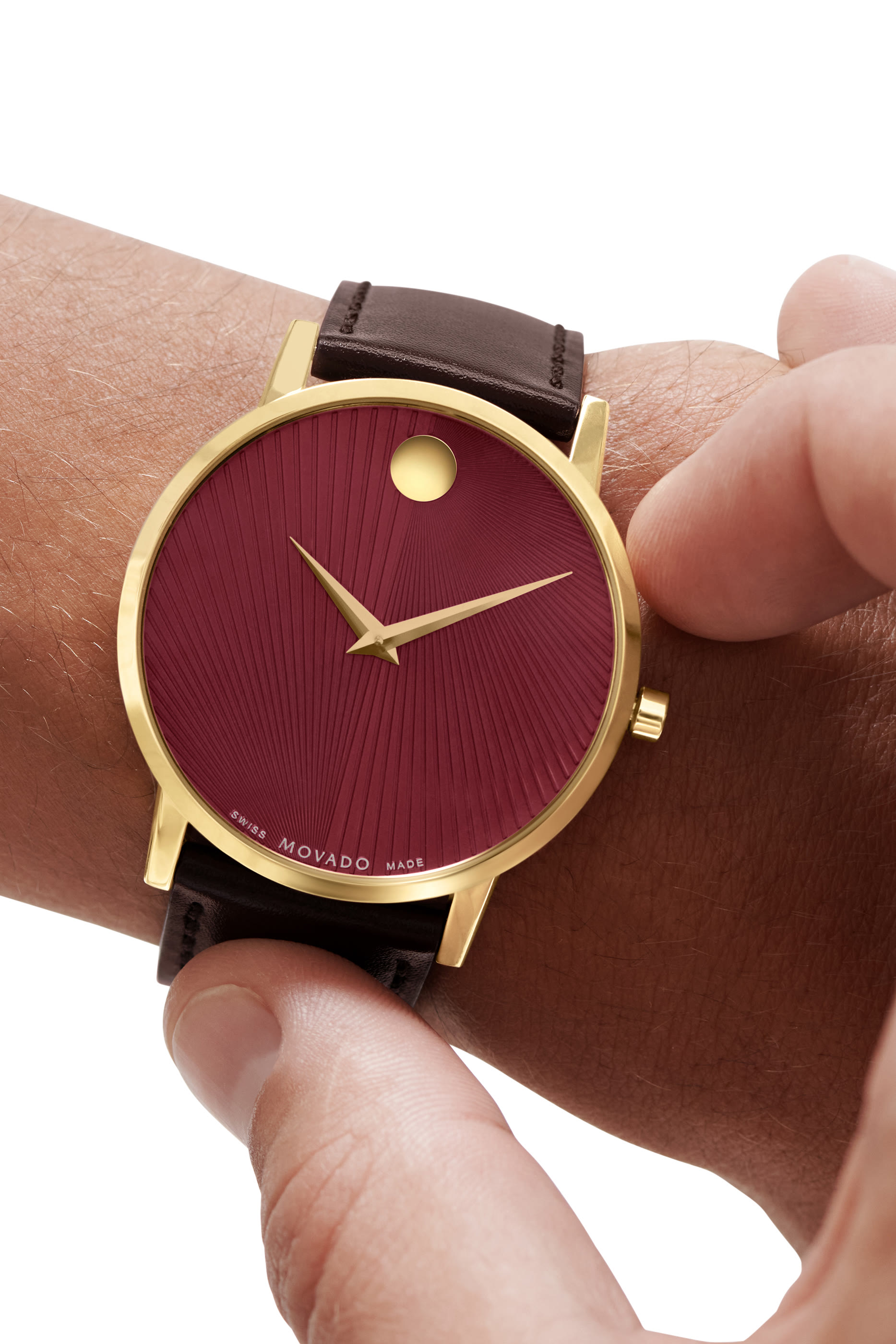 Museum Classic Red Dial Quartz Watch, 40mm