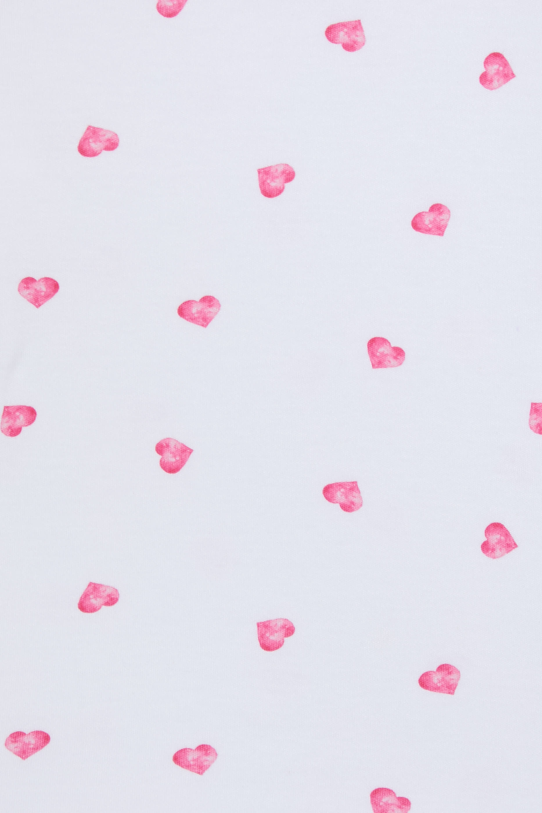 Kids  Pink Heart Print Pajamas with Frill