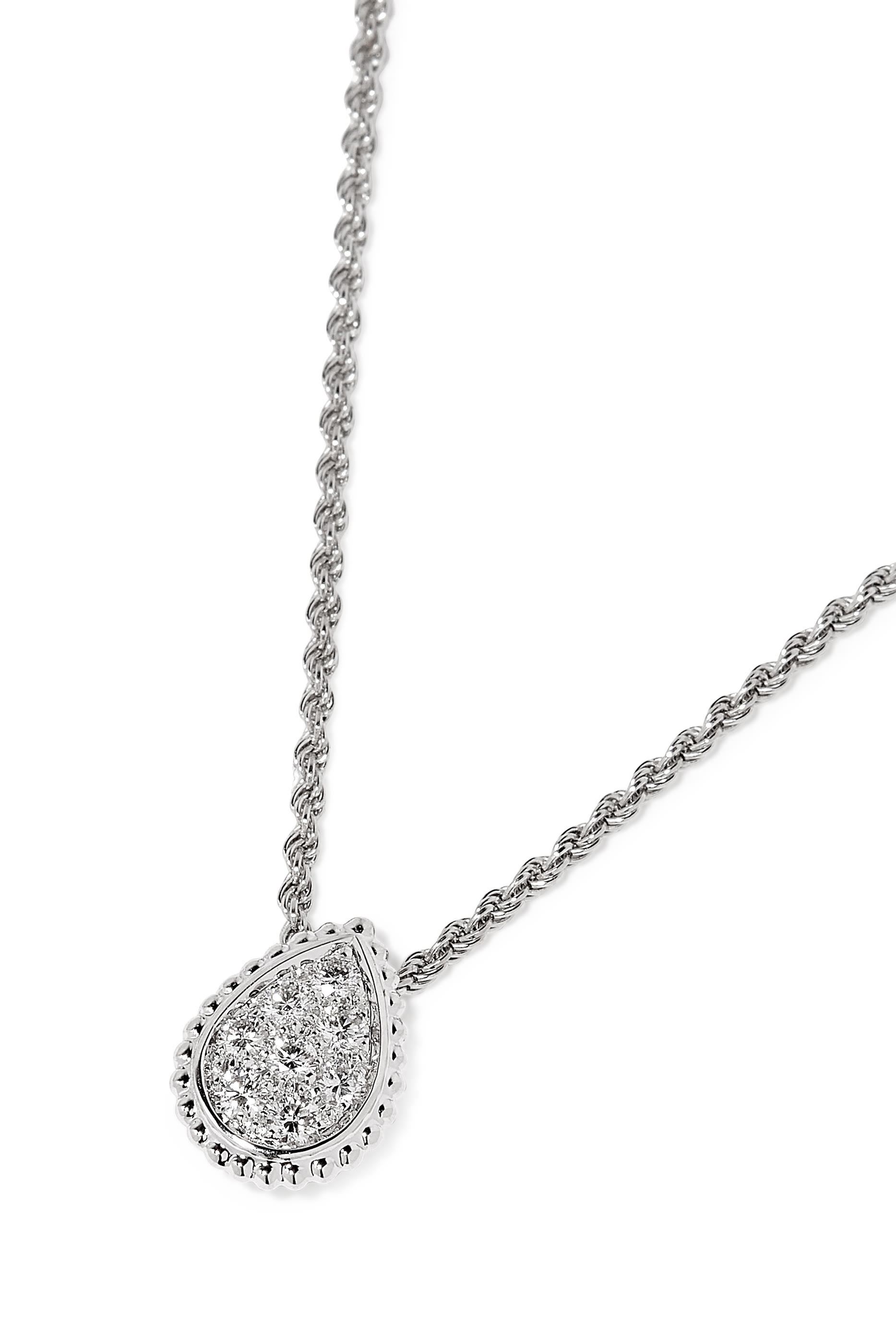 Serpent Boh&egrave;me S Motif Pendant, 18k White Gold  Diamonds