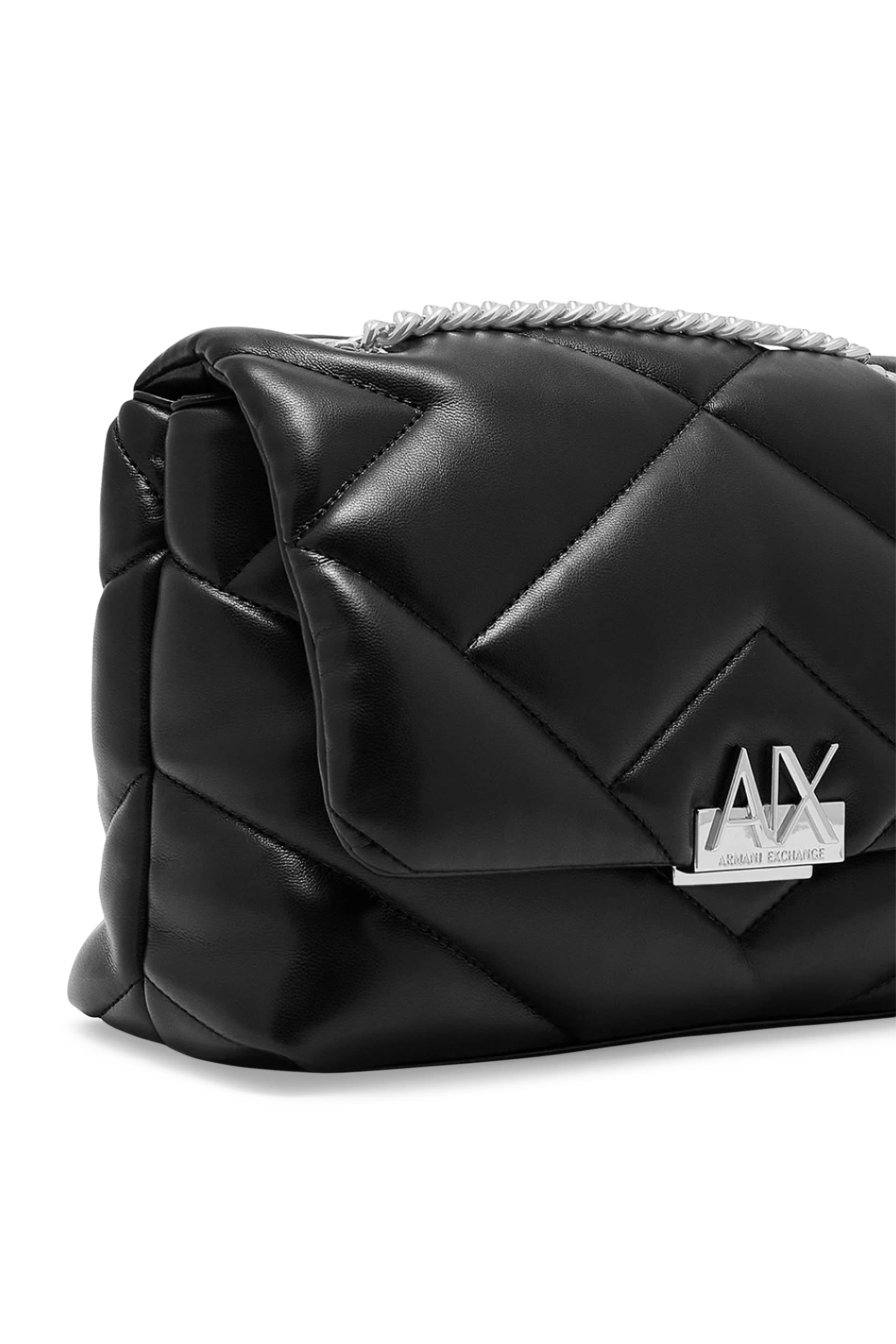 Quilted Faux Leather Crossbody Bag with Chain Strap