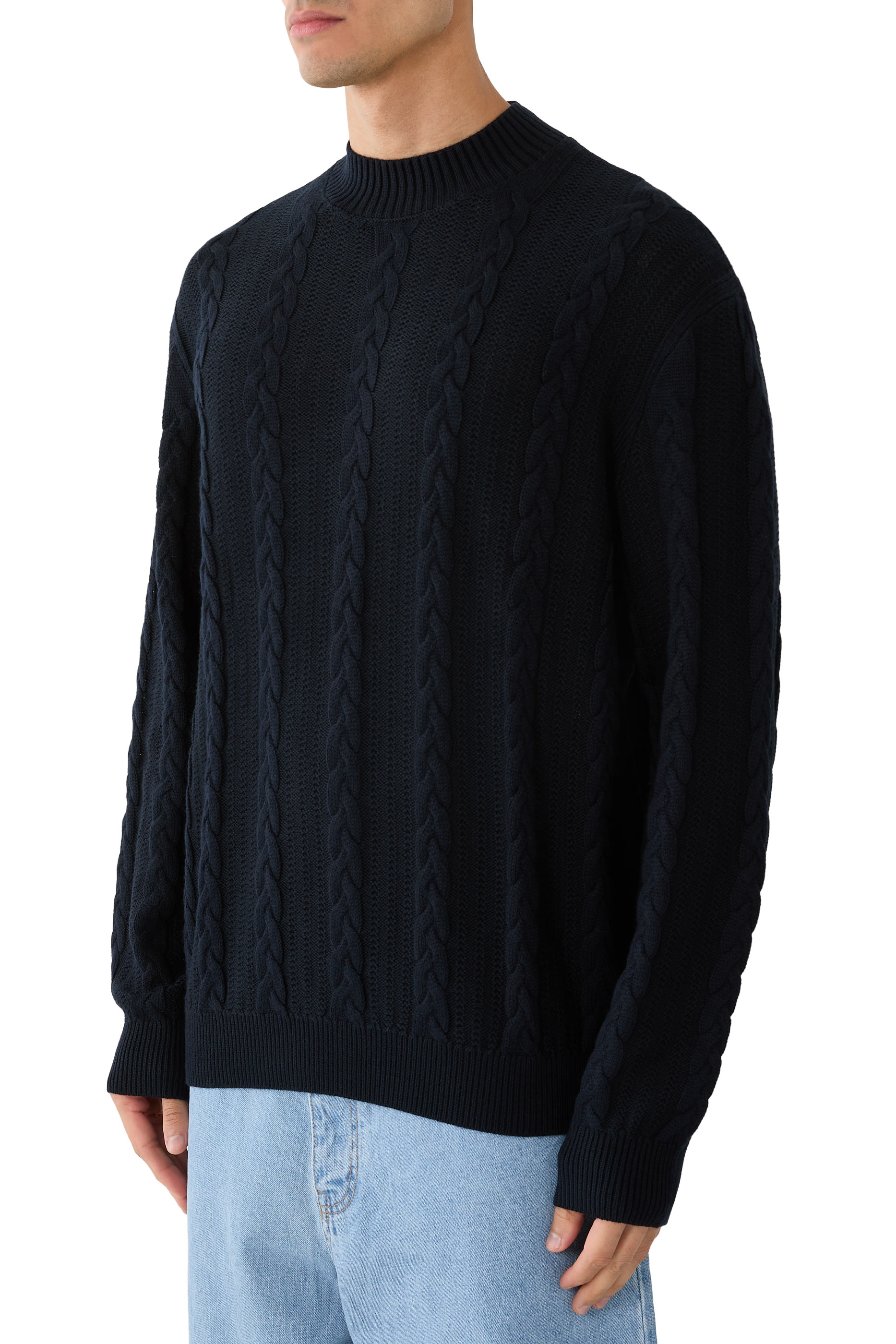 Cable-Knit Long Sleeves Pullover
