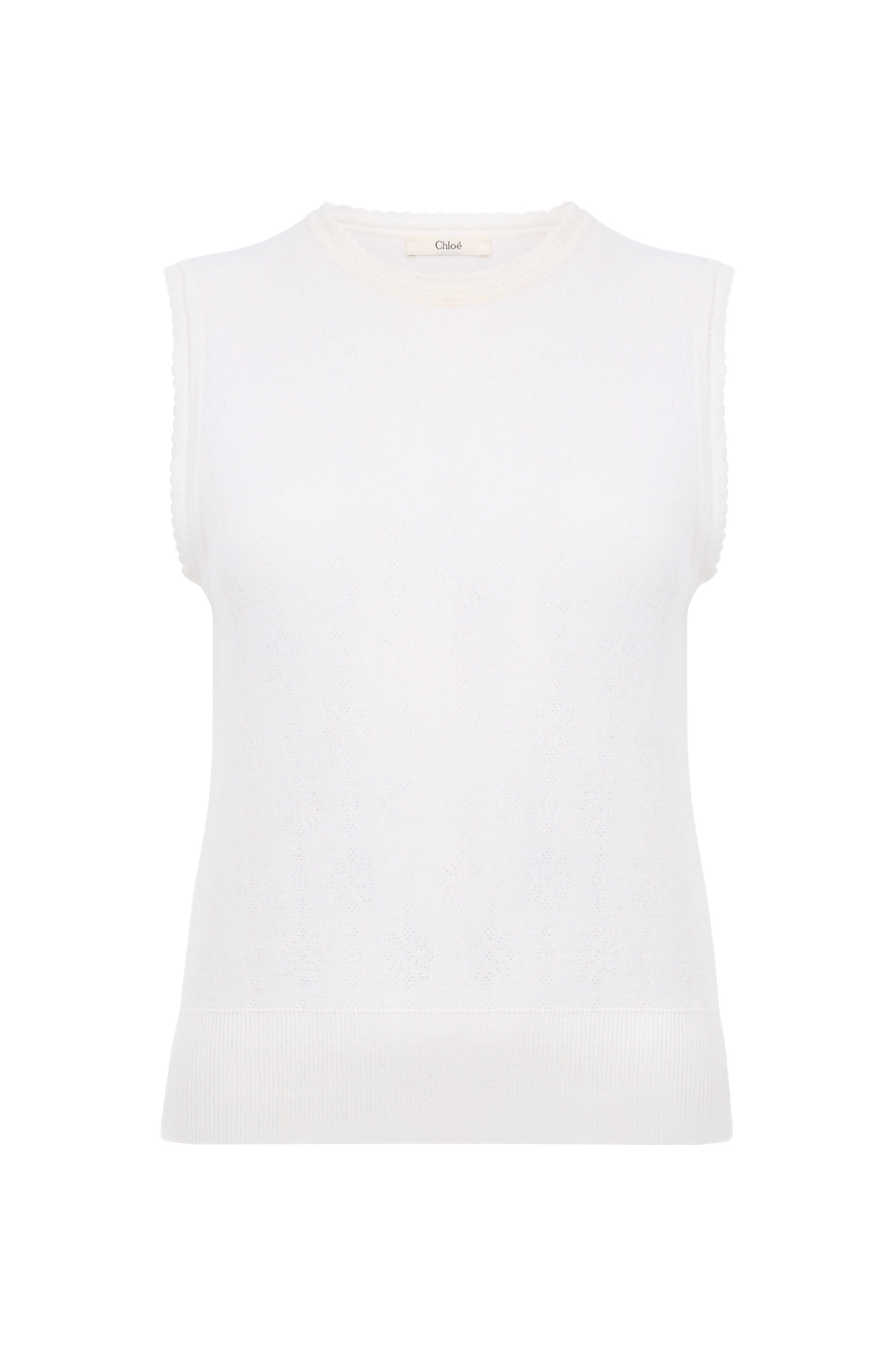 Logo Embroidery Sleeveless Sweater